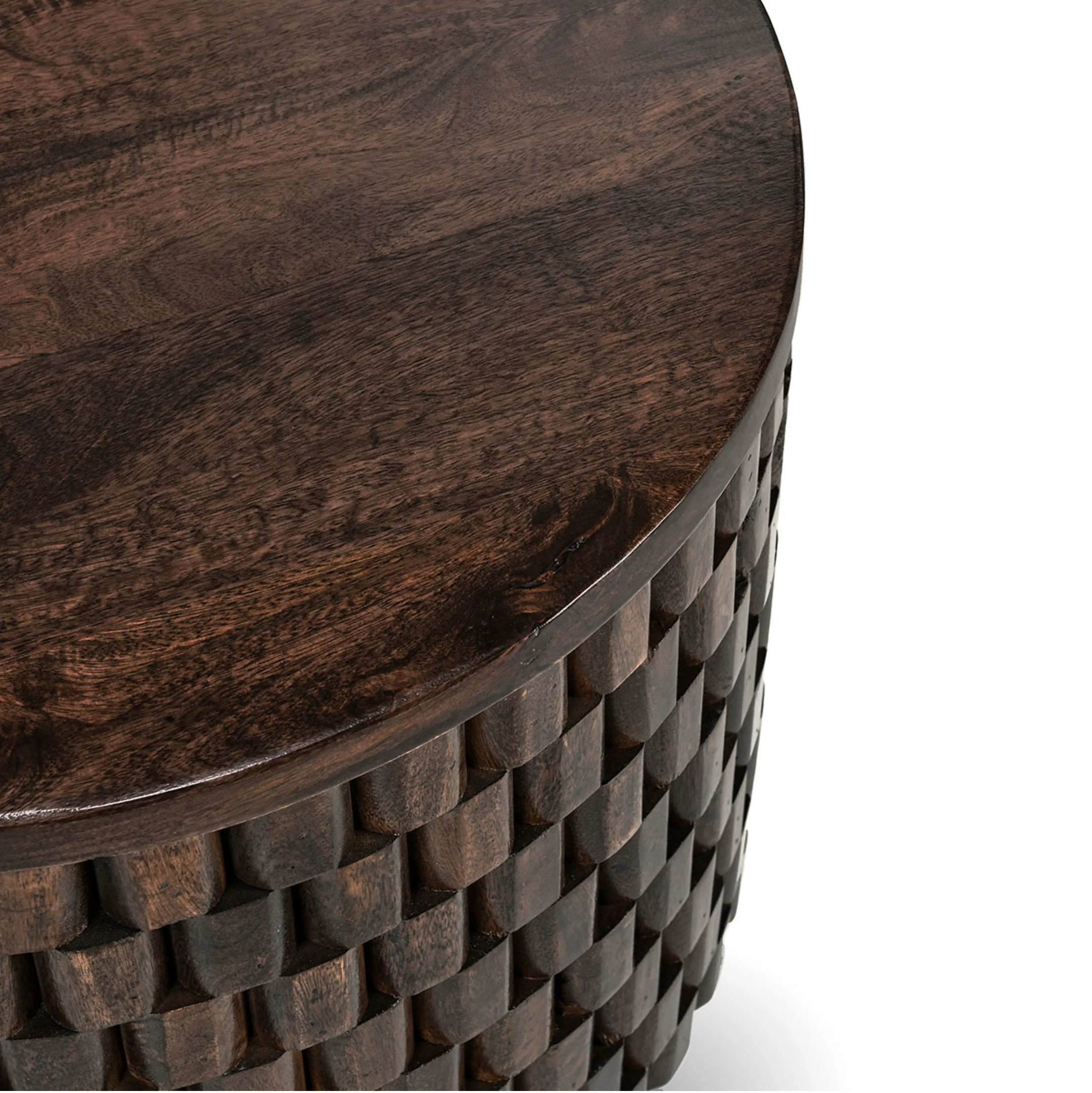 Norwood Mango Wood 25" Round End Table - Image 2
