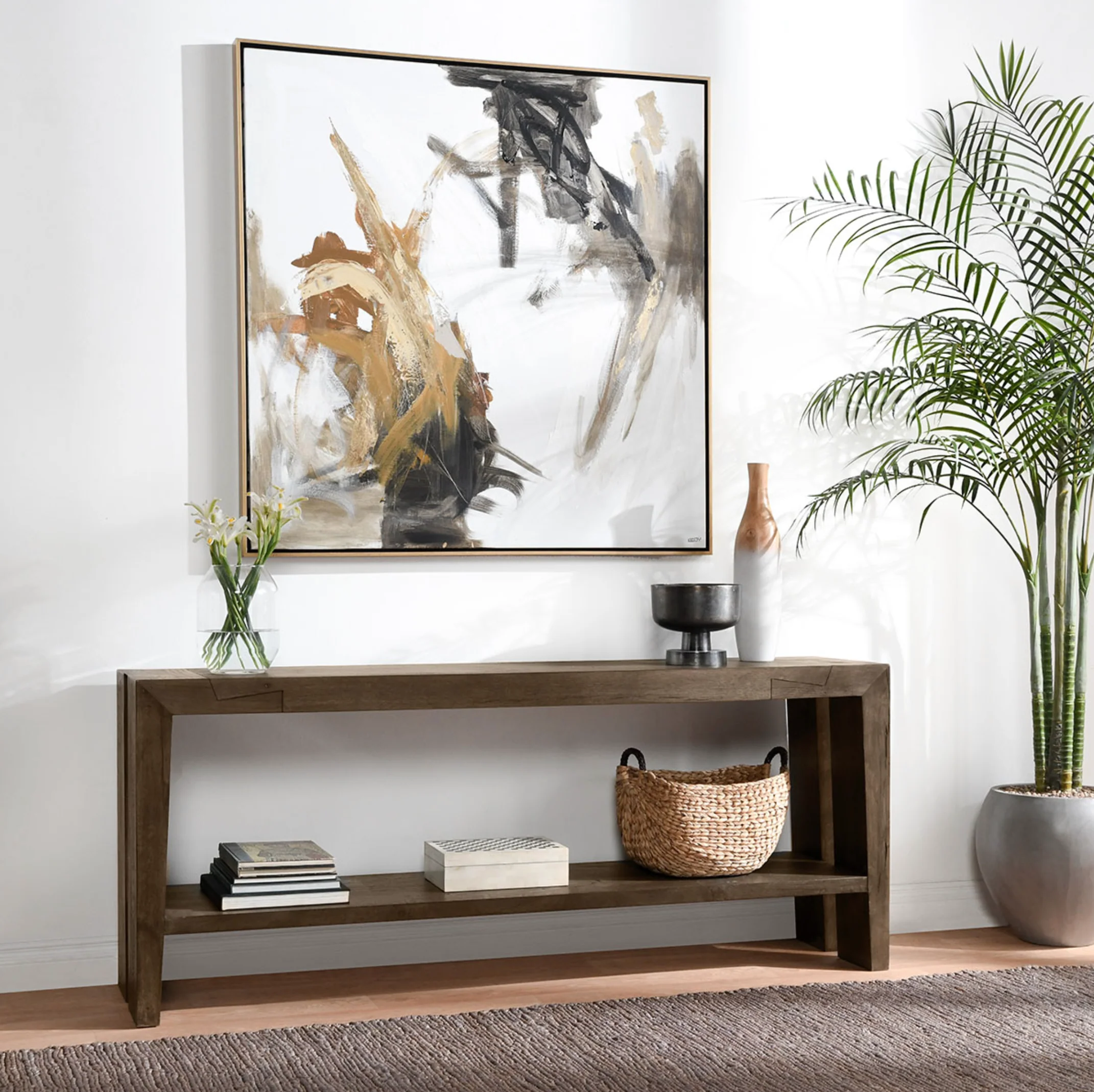 Troy Reclaimed Oak 72" Console Table - Image 3