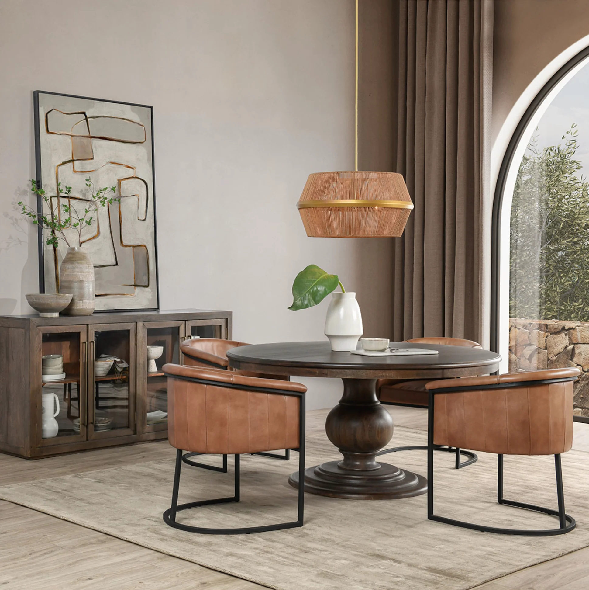Brookside Wood 60" Round Dining Table - Image 2