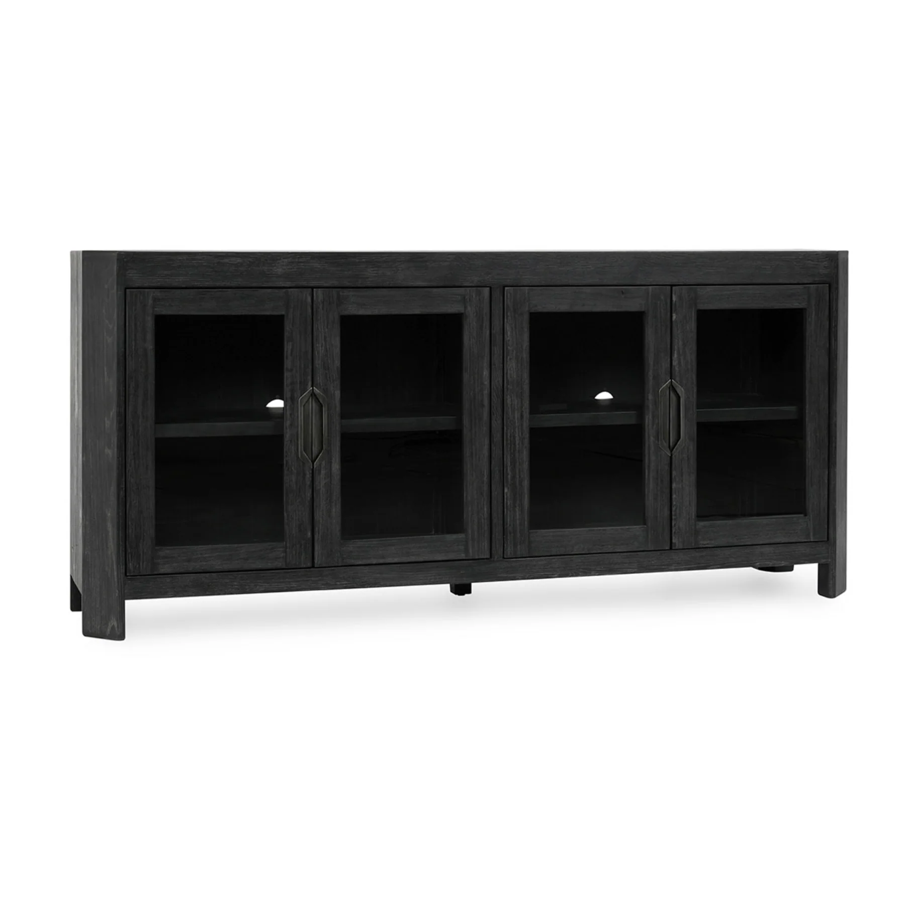 Macarthur Reclaimed Oak Cabinet Antique Black - Image 1