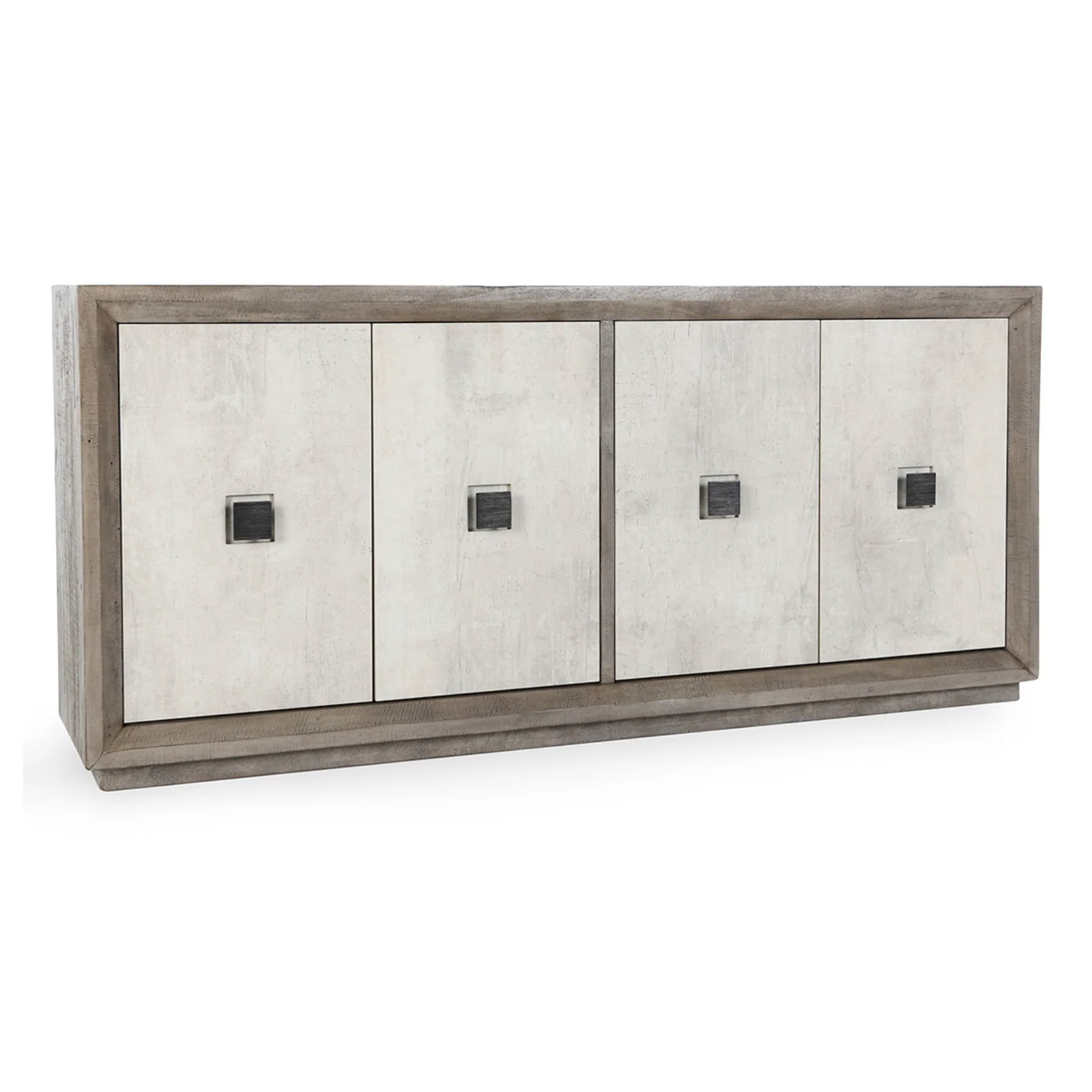 Denver Reclaimed Pine Cabinet Distressed Gray/Weathered Chalk - Image 2