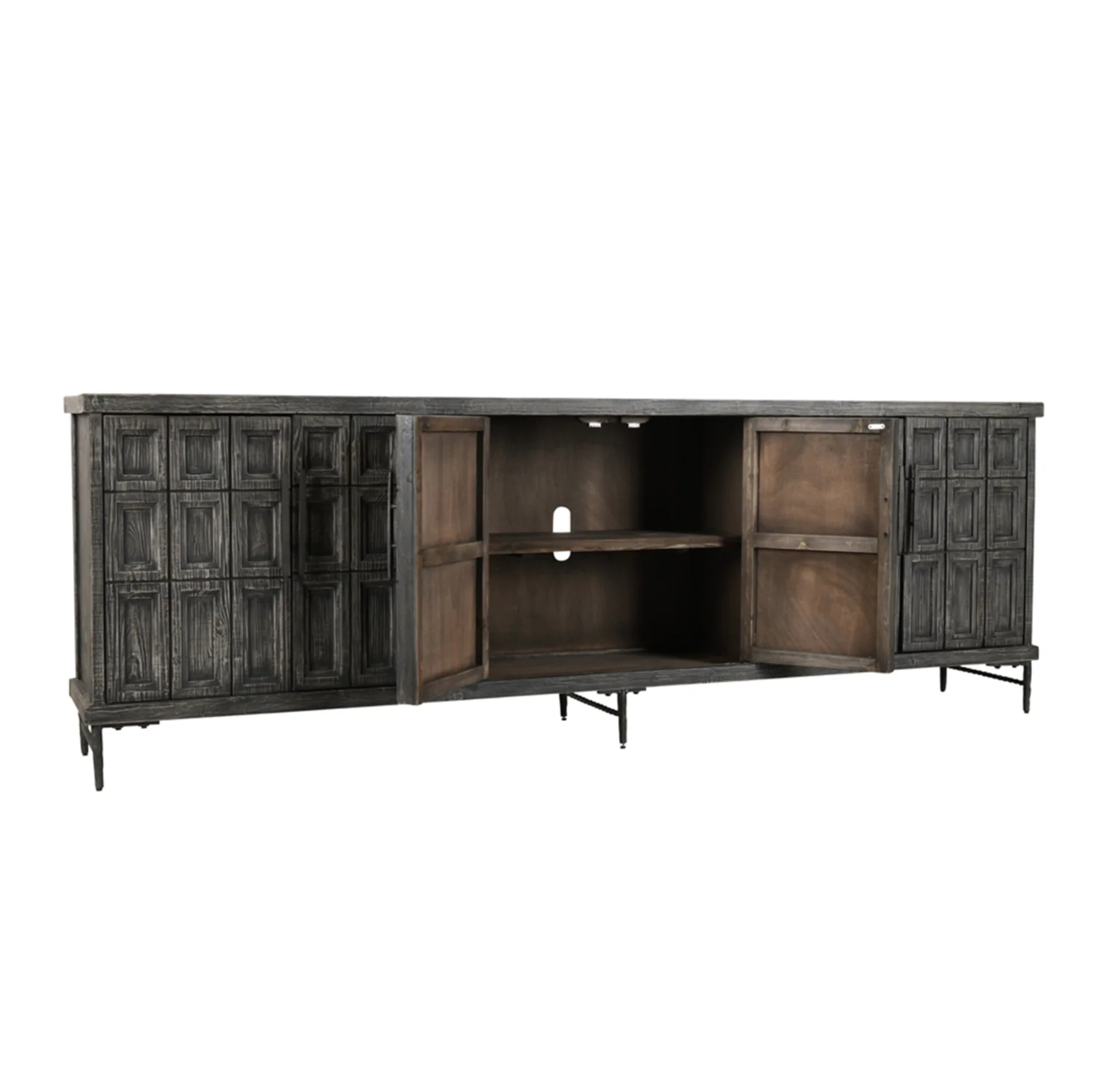 Willmark Reclaimed Pine Cabinet Timeworn Black - Image 2
