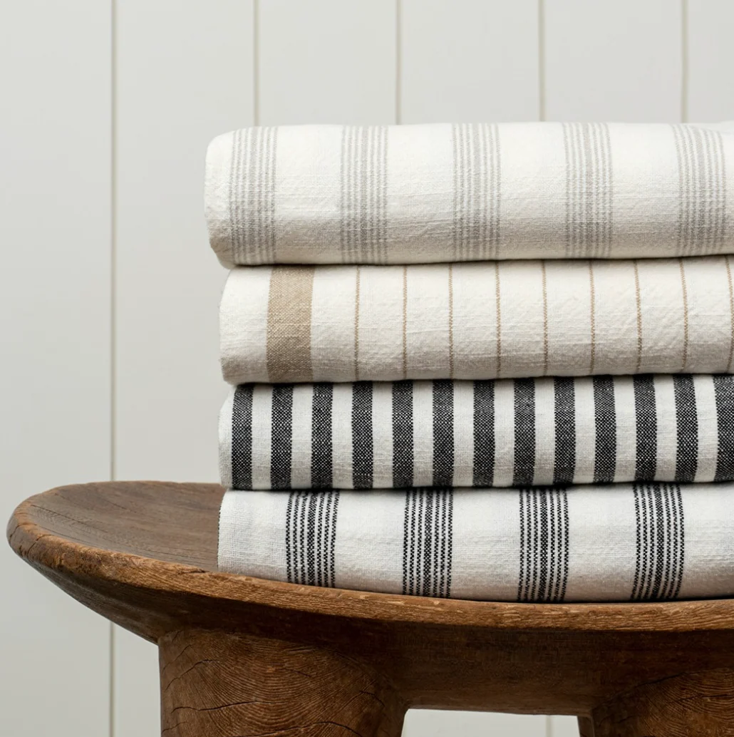 Pinstripe Hammam Bath Towel Stone - Image 3