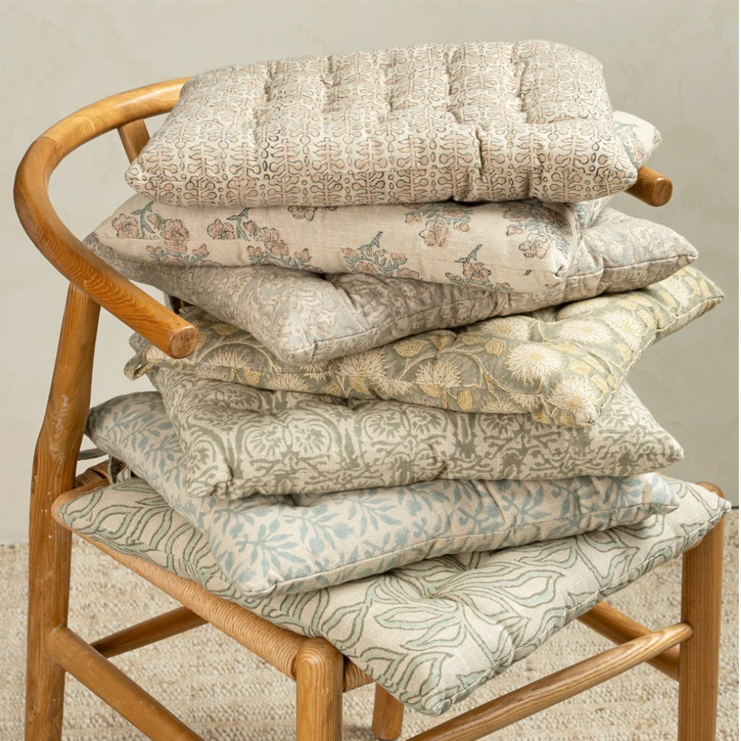 Nori Block Print Chair Pad - Image 2