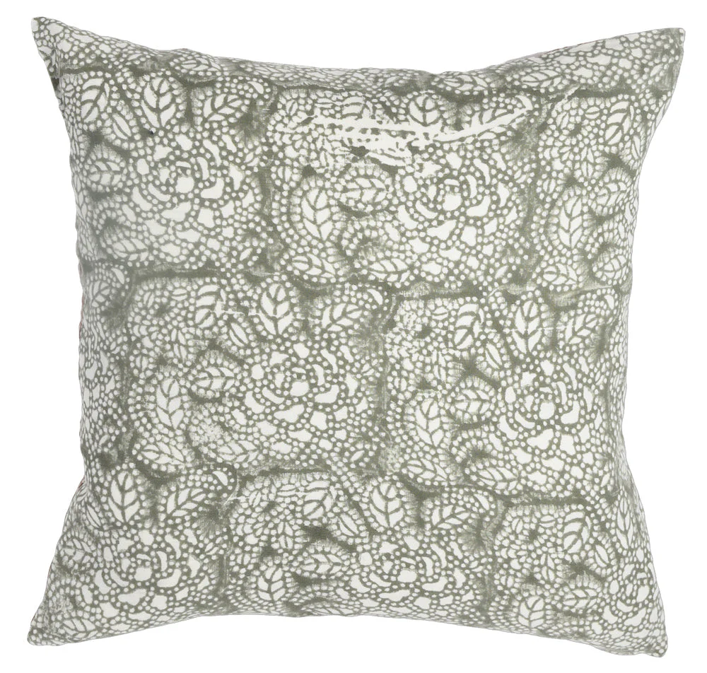 Sicily Olive on White Pillow - Image 1