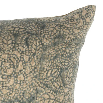Sicily Teal on Natural Pillow - Image 2