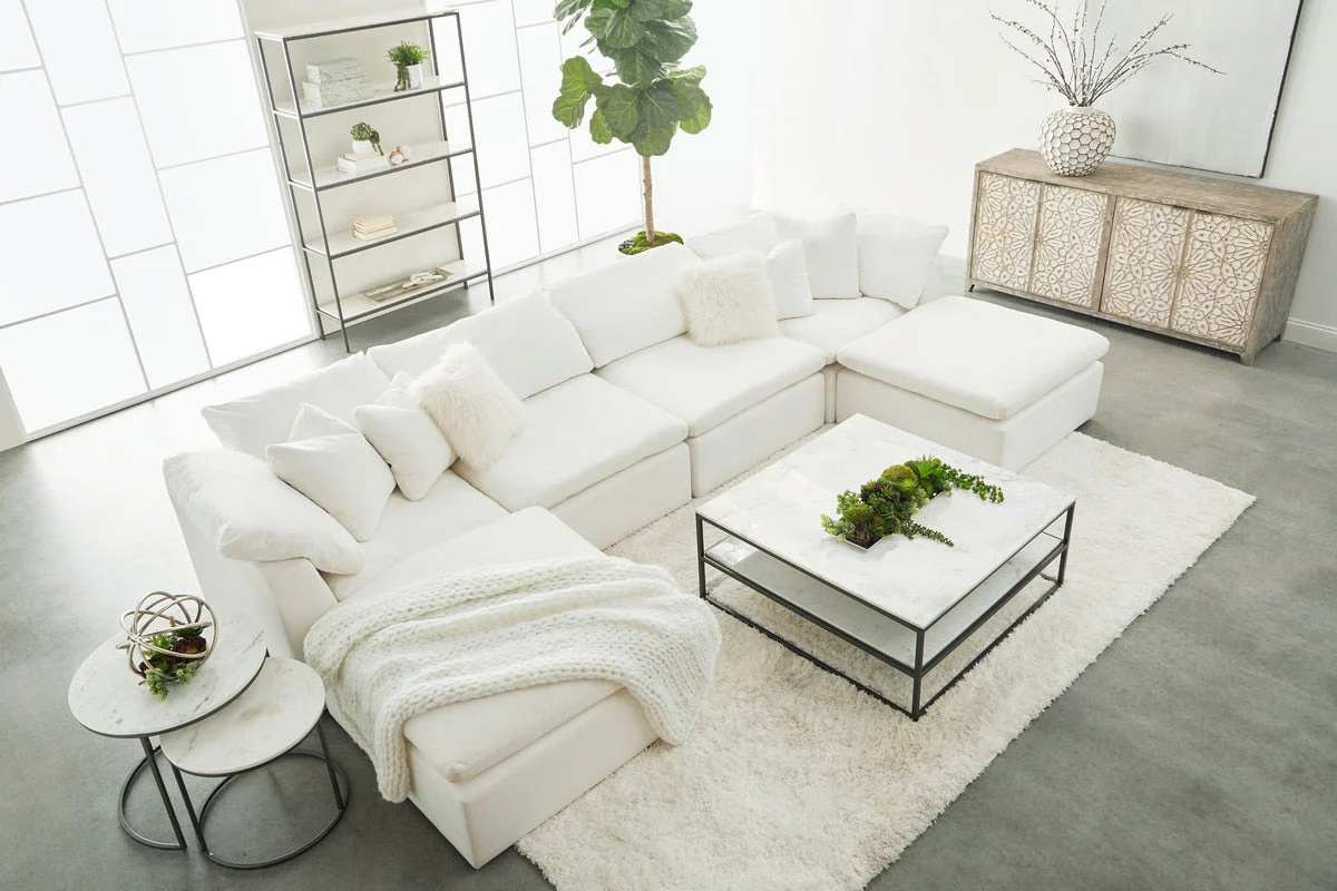 Sky Modular Ottoman | LiveSmart Peyton Pearl - Image 3
