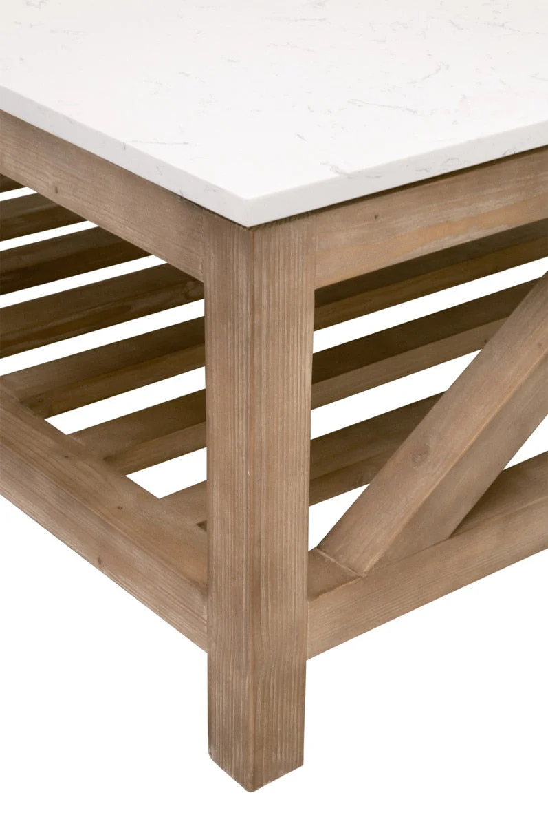 Spruce Square Coffee Table | Smoke Gray Pine - Image 3