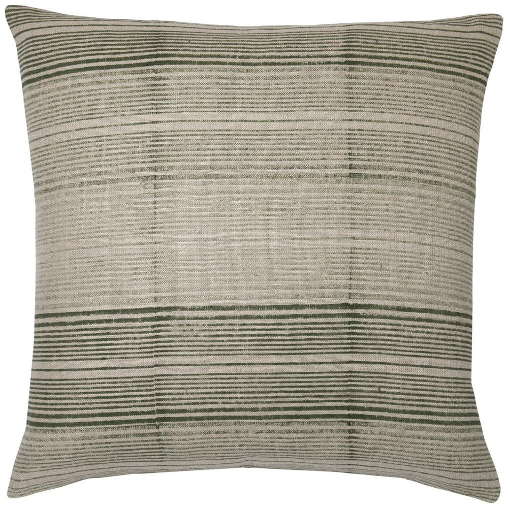 Stripes Shades of Olive Pillow - Image 1