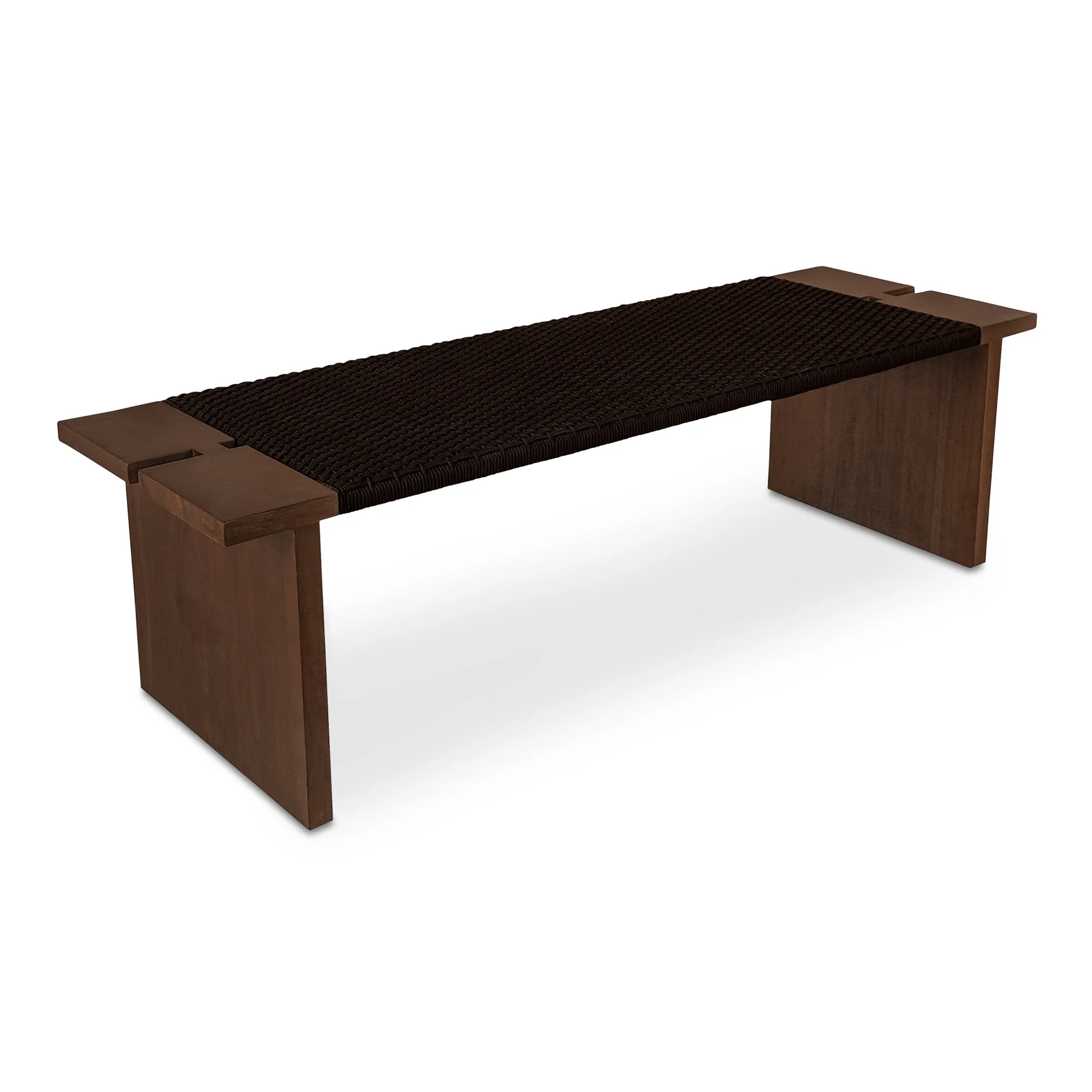 Merritt Outdoor Bench Dark Brown - Image 2