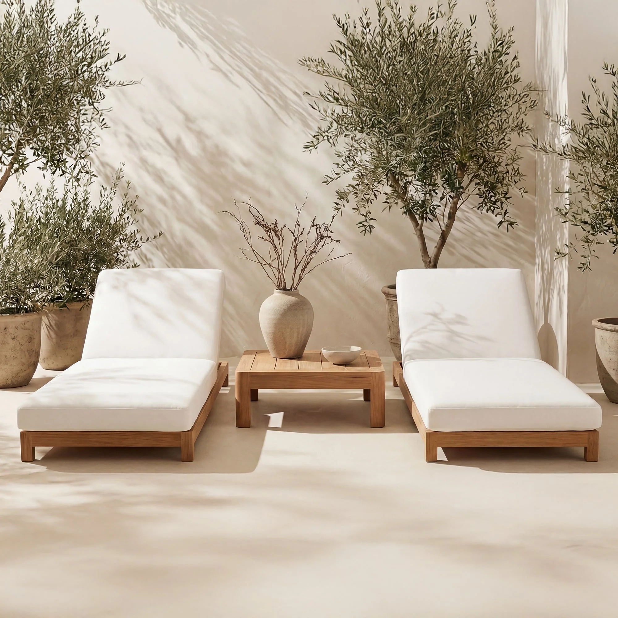 Enzo Outdoor Adjustable Lounge Chair White - Image 1