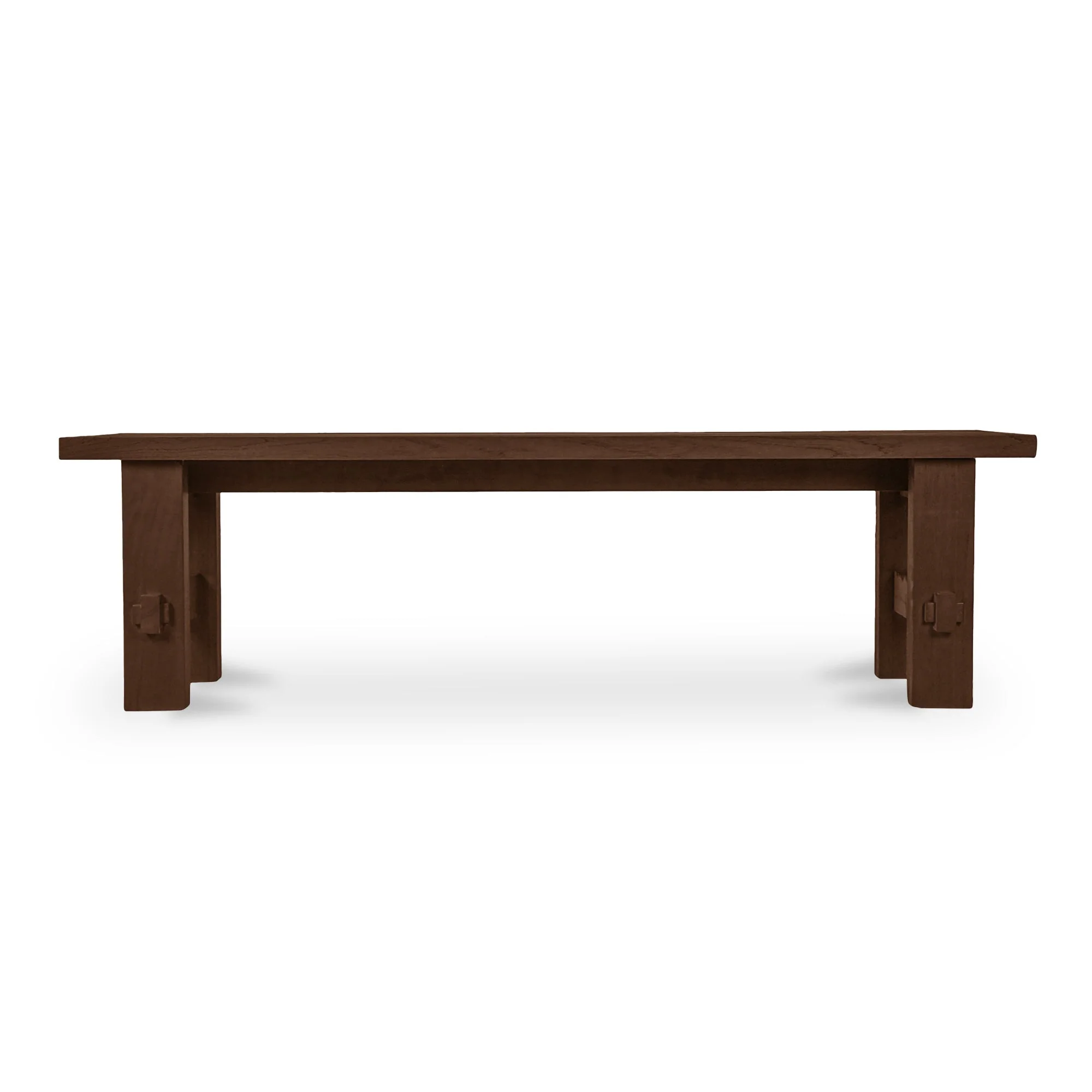 Esmond Outdoor Dining Bench Brown - Image 1