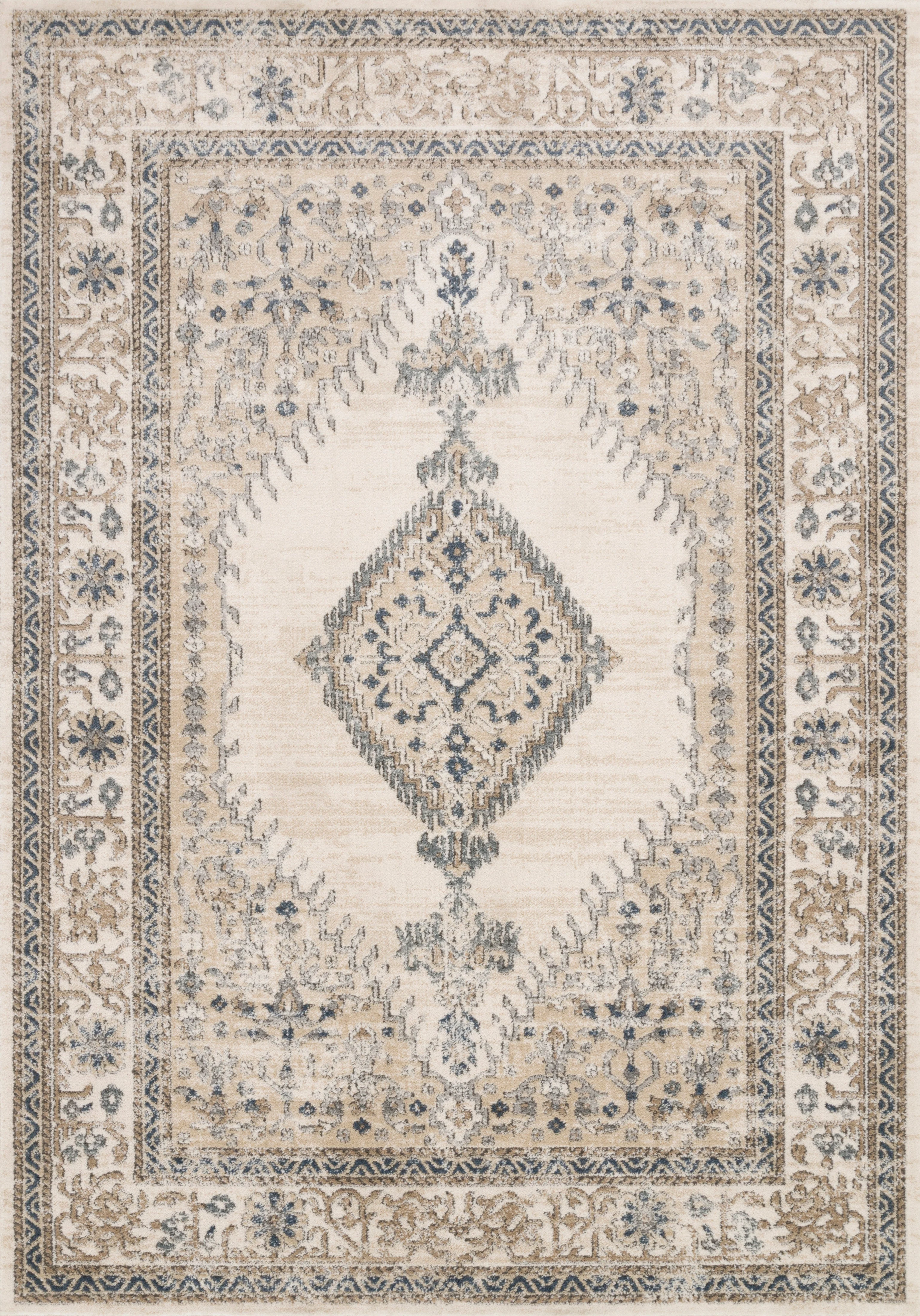 Loloi II | Teagan Collection | Oatmeal / Ivory | TEA-02 - Image 1