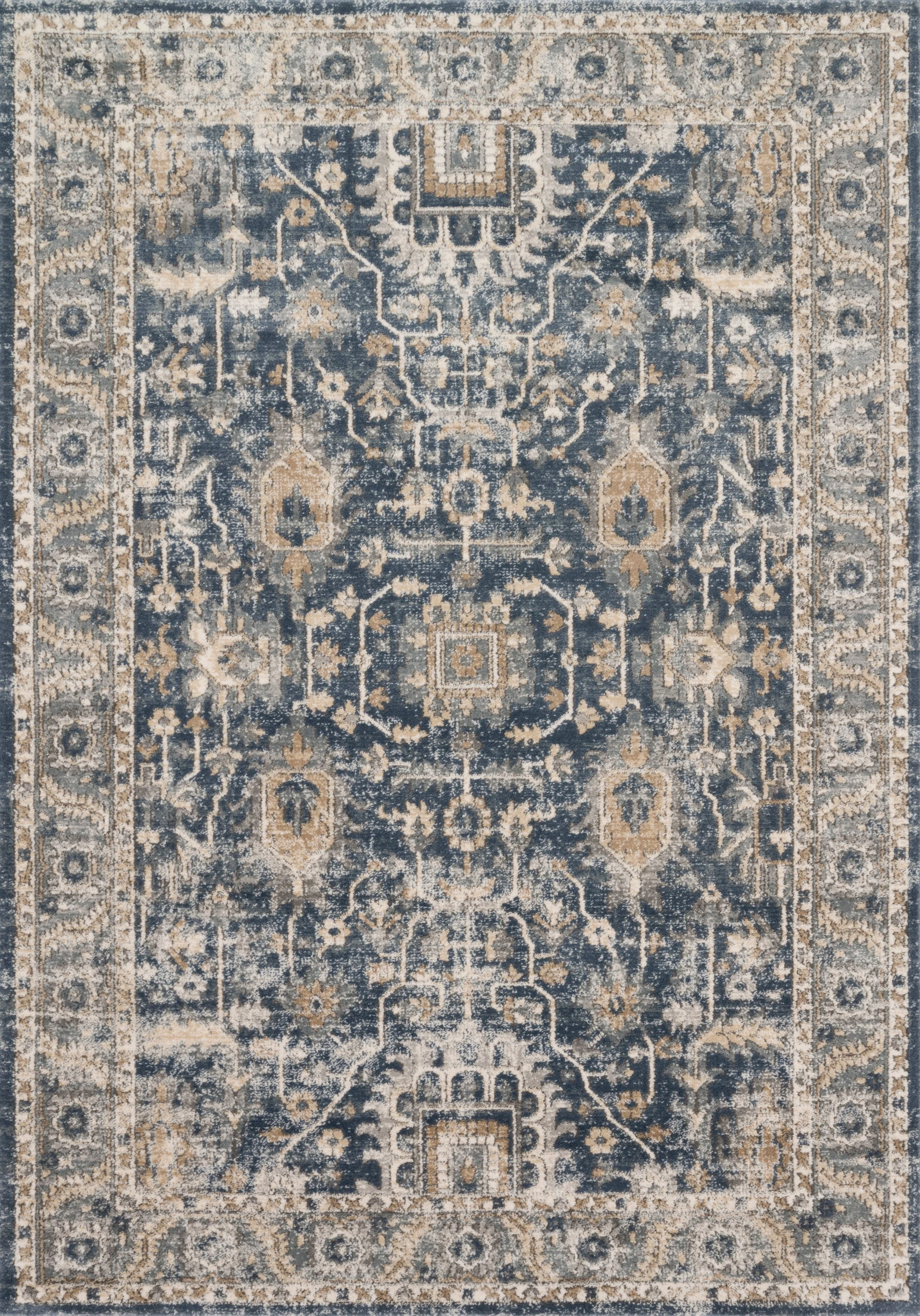 Loloi II | Teagan Collection | Denim / Pebble | TEA-03 - Image 1