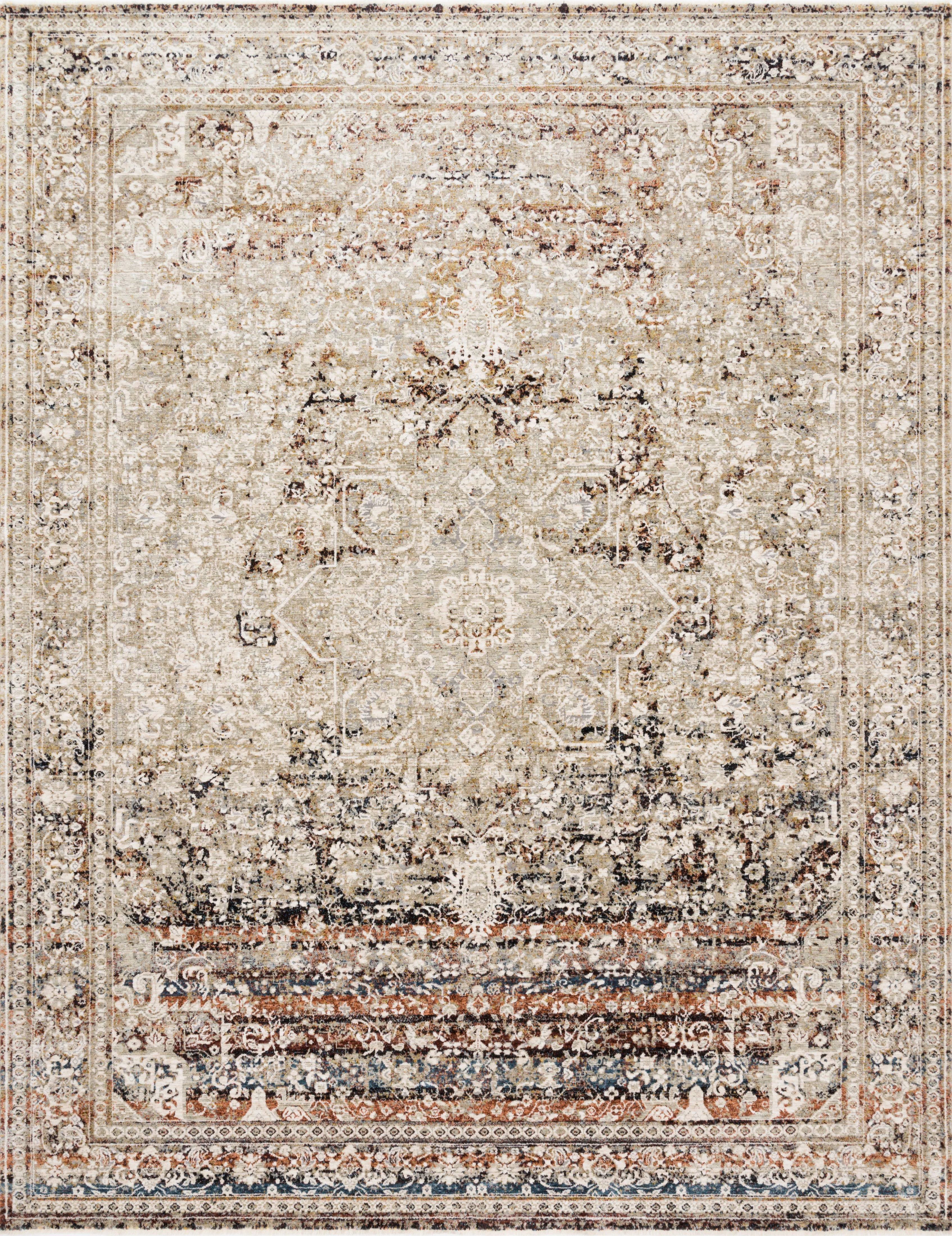 Loloi | Theia Collection | Taupe / Brick | THE-05 - Image 1