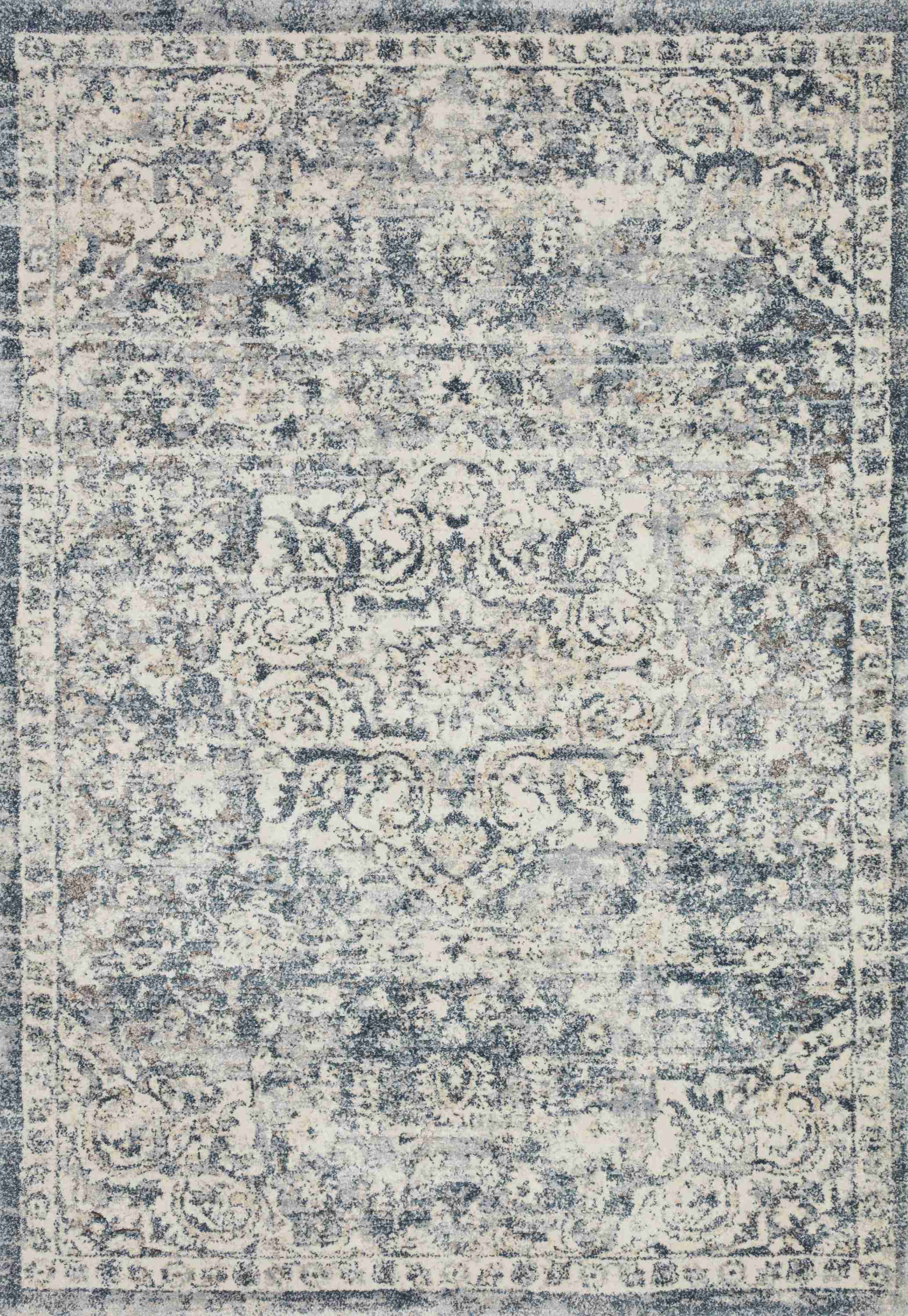 Loloi | Theory Collection | Ivory / Blue | THY-02 - Image 1