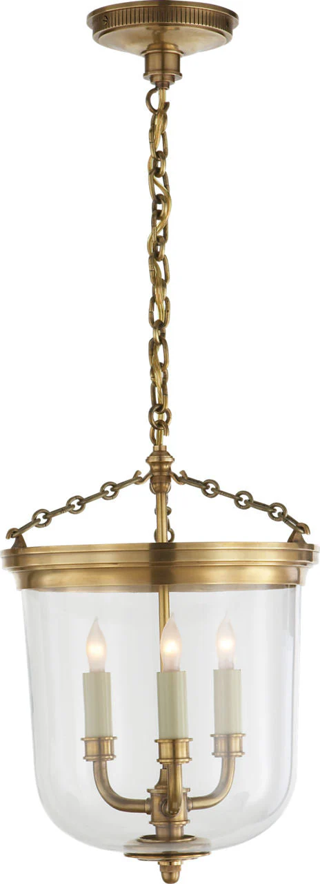 Merchant Lantern | Hand-Rubbed Antique Brass | Clear Glass - Image 1