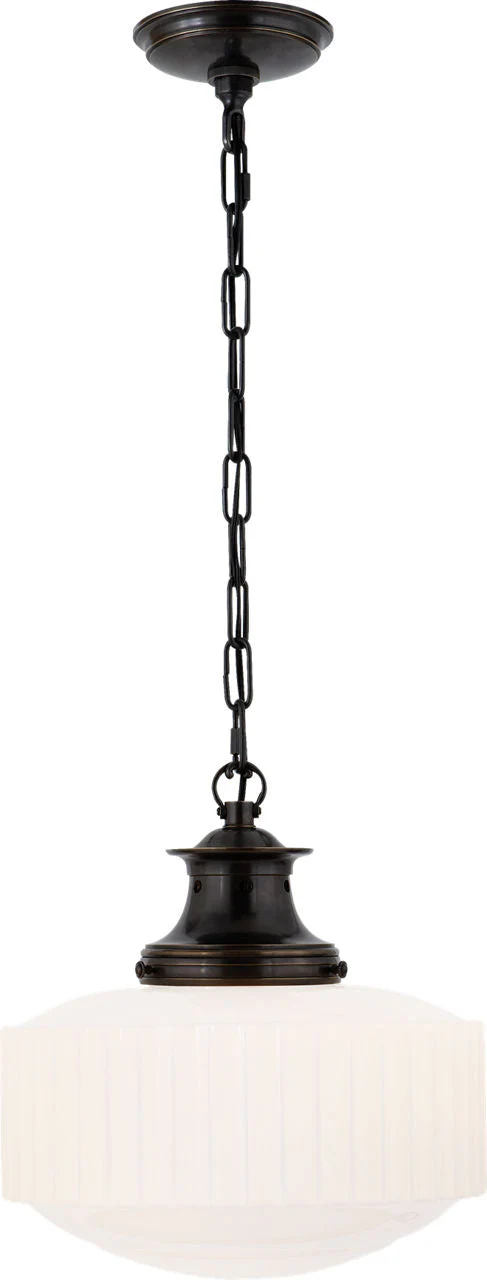Milton Road Flush Mount | Bronze | White Glass - Image 2