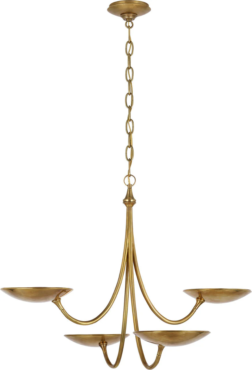 Keira Medium Chandelier | Hand-Rubbed Antique Brass - Image 1