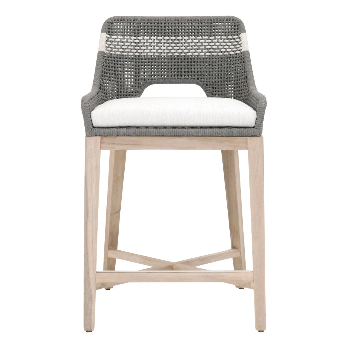 Tapestry Outdoor Counter Stool | Gray Teak - Image 1
