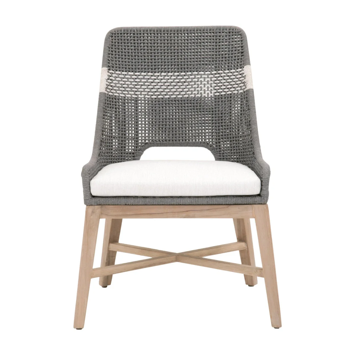 Tapestry Outdoor Dining Chair, Set of 2 | Gray Teak - Image 1