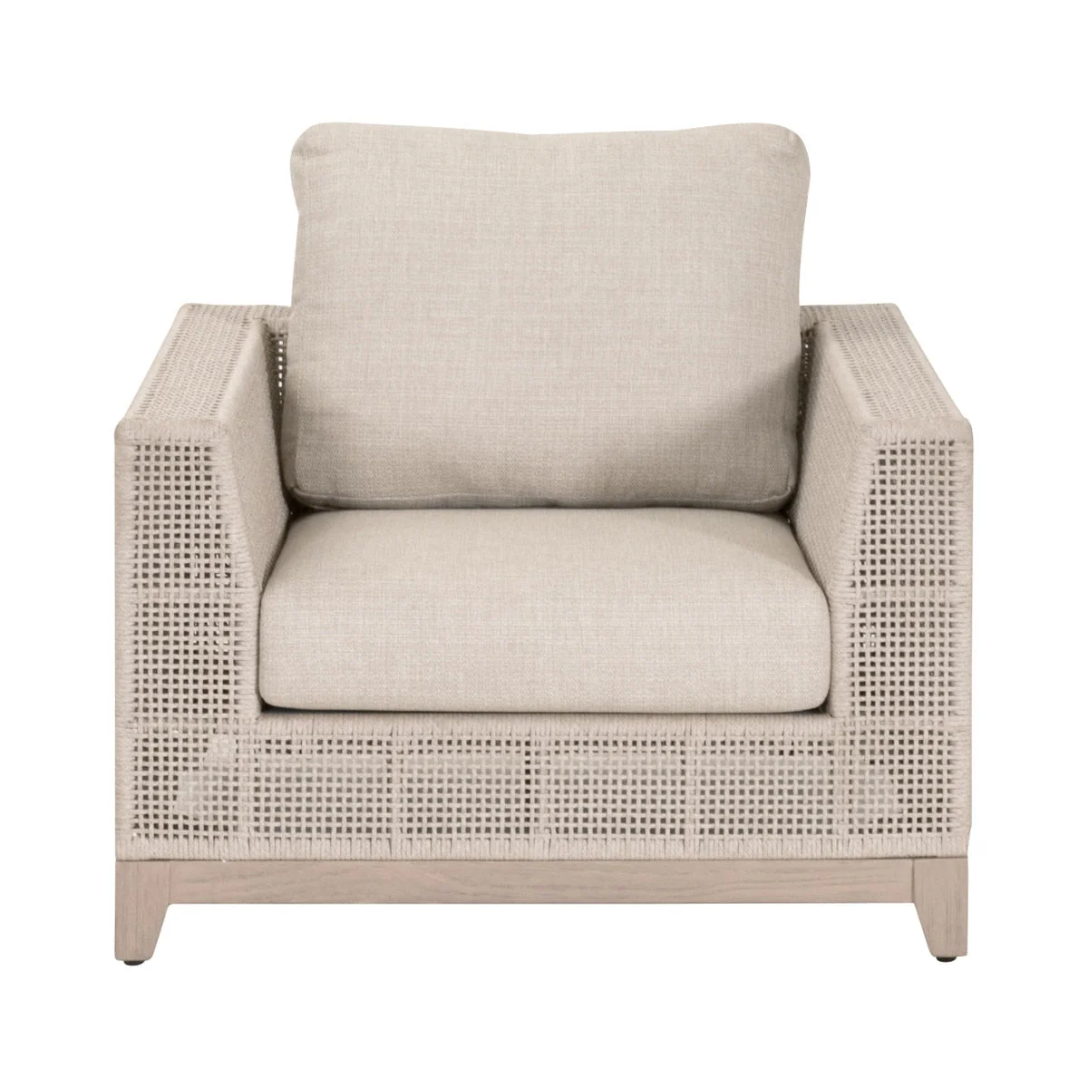 Tropez Outdoor Sofa Chair | Washed Ever T eak - Image 1
