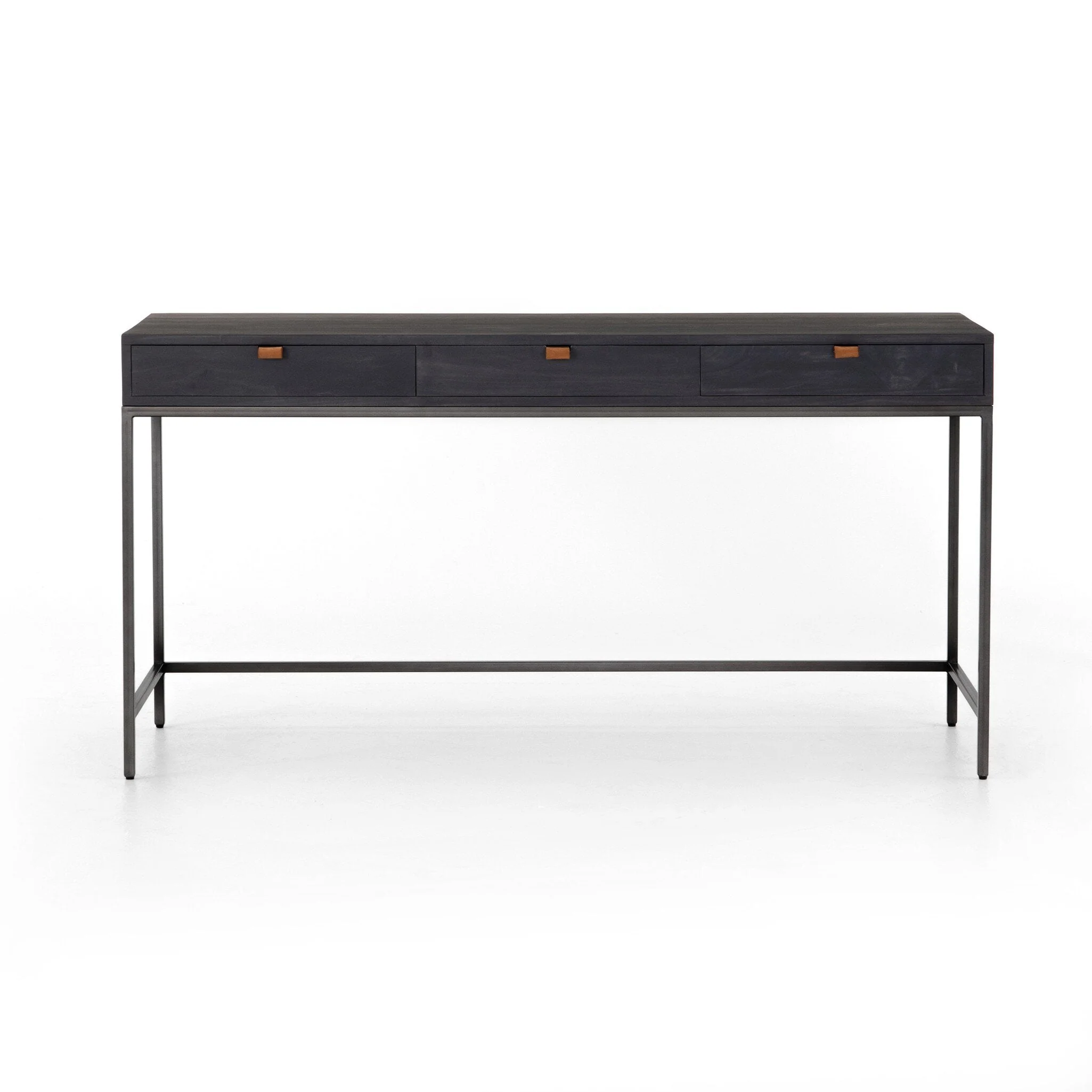 Trey Modular Writing Desk - Black Wash Poplar - Image 1