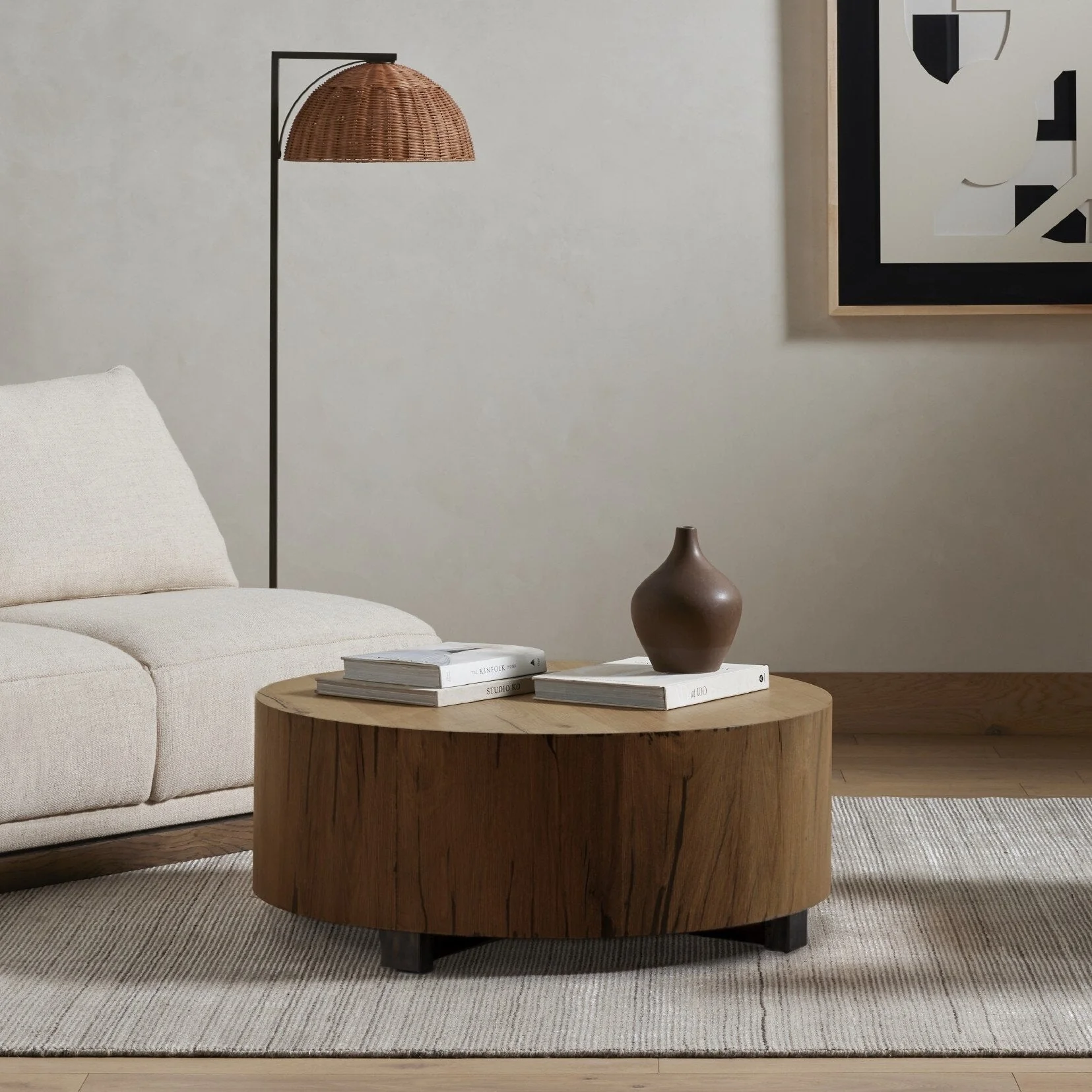 Hudson Round Coffee Table - Natural Yukas Resin - Image 2