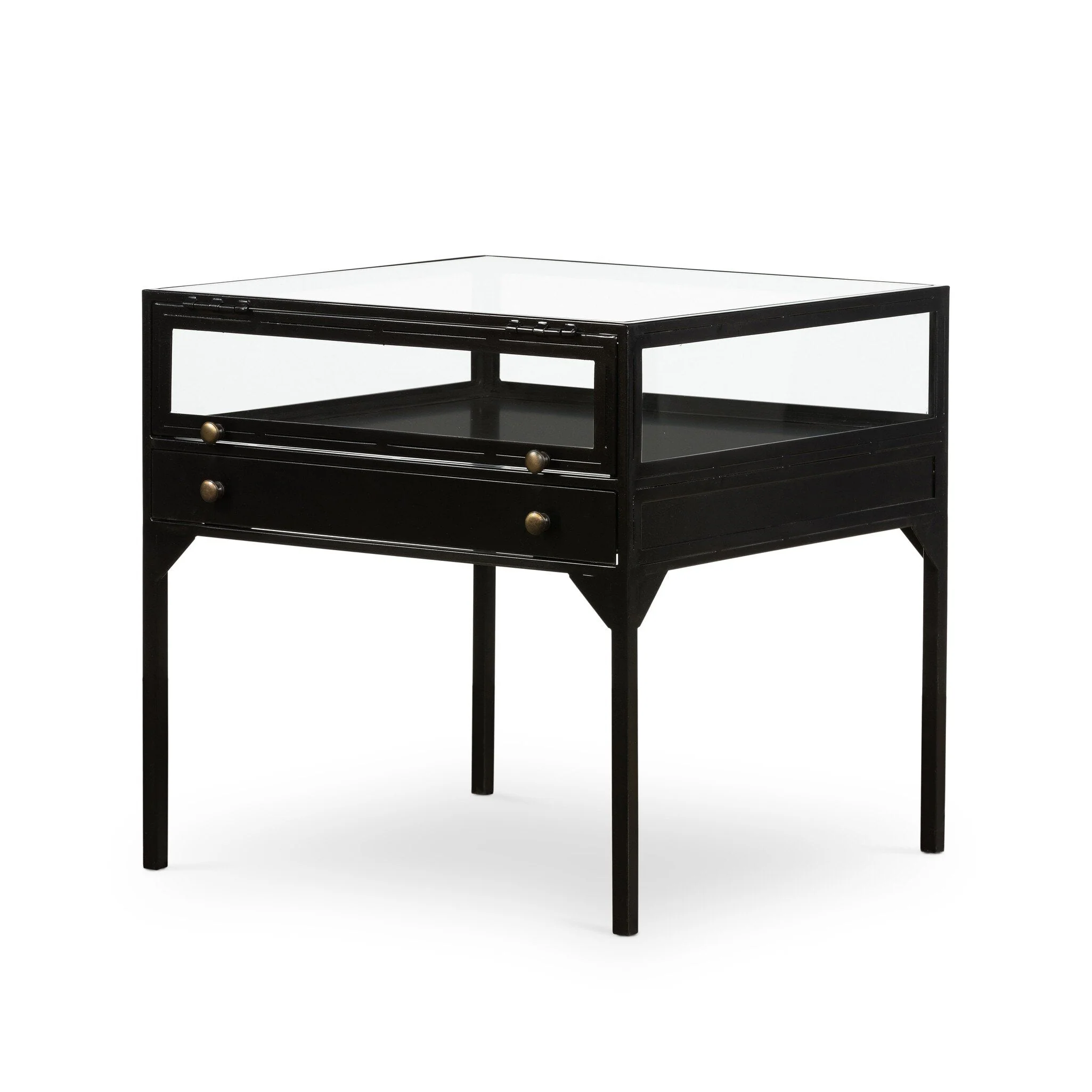Shadow Box End Table - Tempered Glass - Image 2