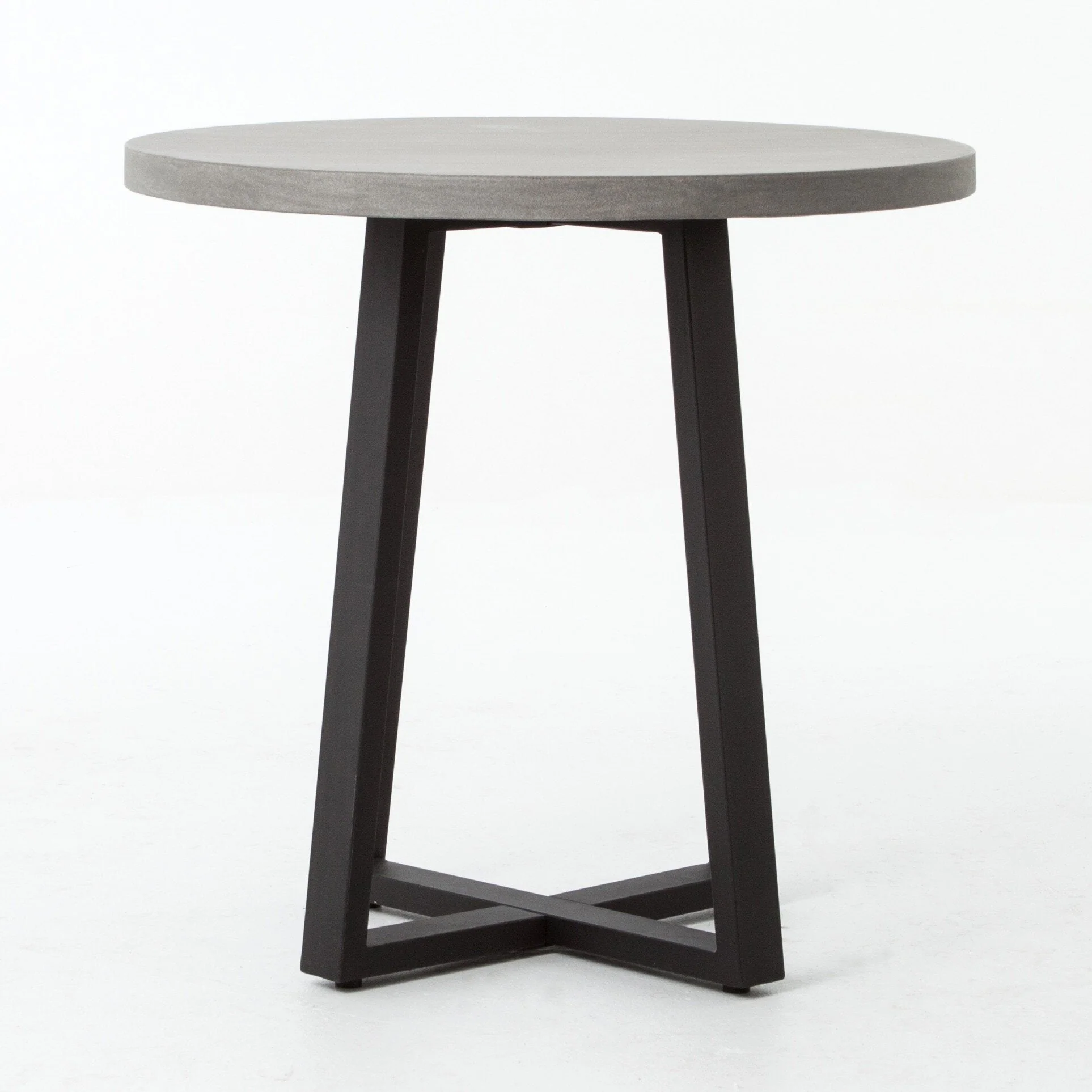 Cyrus Outdoor Round Dining Table - Light Grey - Image 1