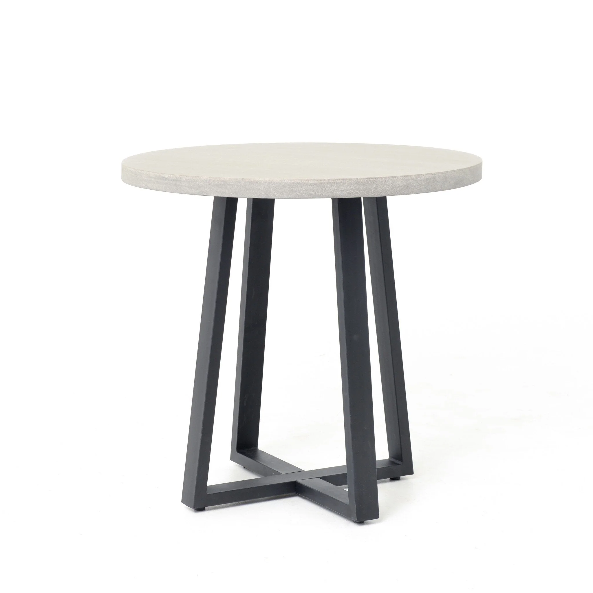 Cyrus Outdoor Round Dining Table - Light Grey - Image 2