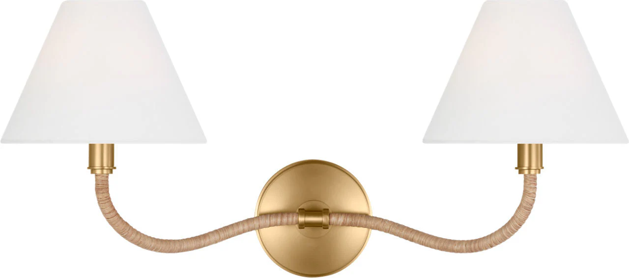Laguna Double Sconce Burnished Brass - Image 2