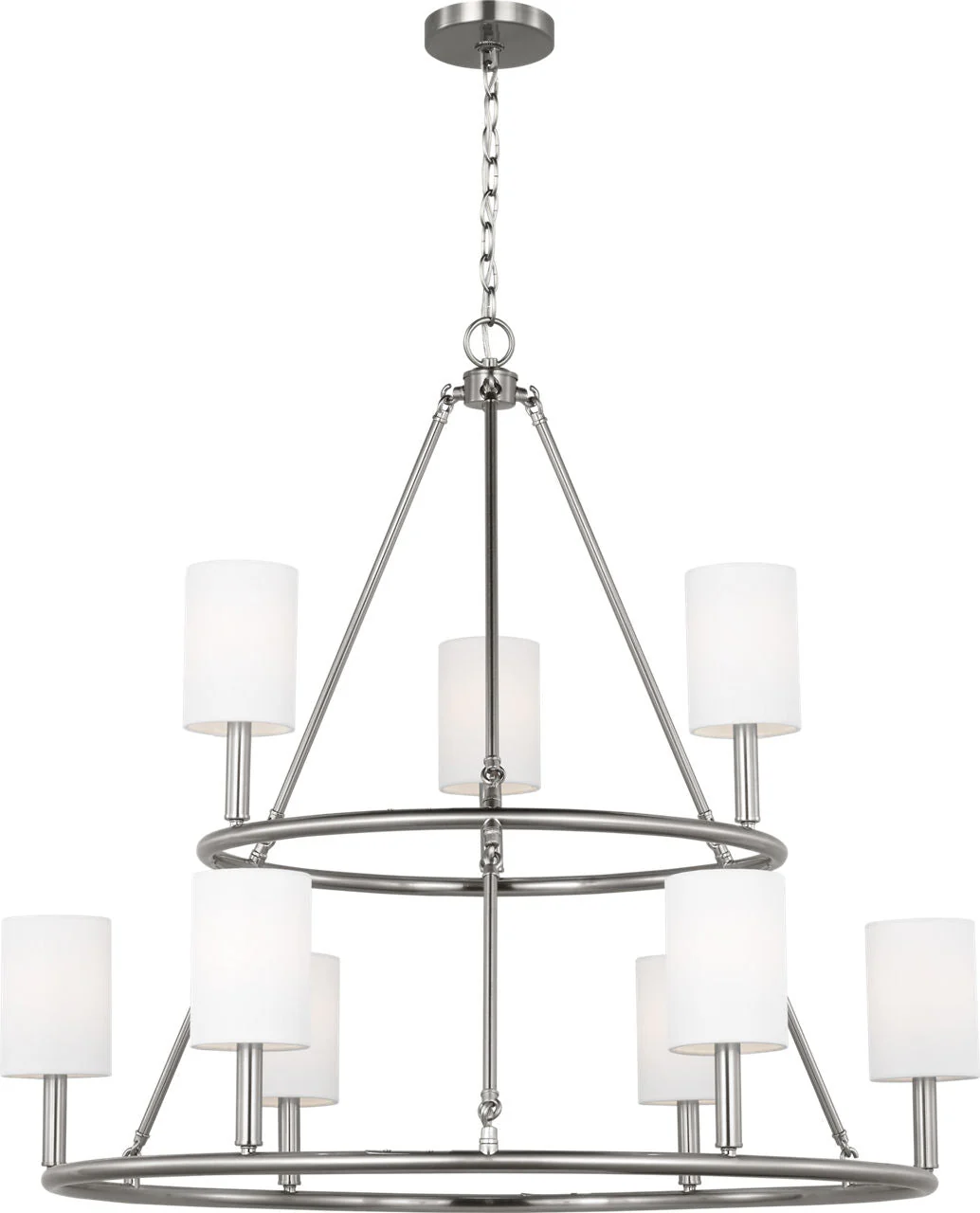 Egmont Extra Large Chandelier Brushed Steel - Image 1