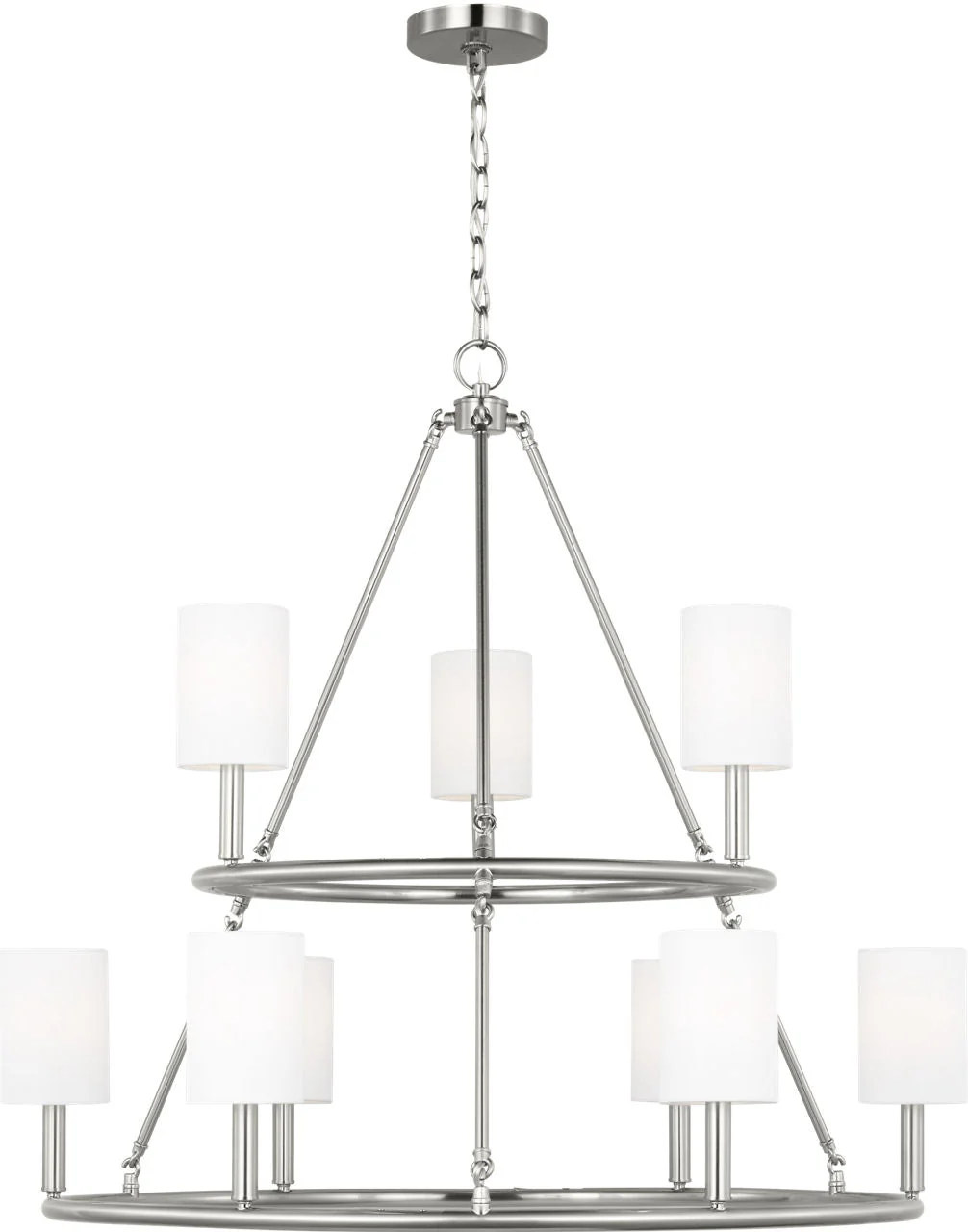 Egmont Extra Large Chandelier Brushed Steel - Image 2