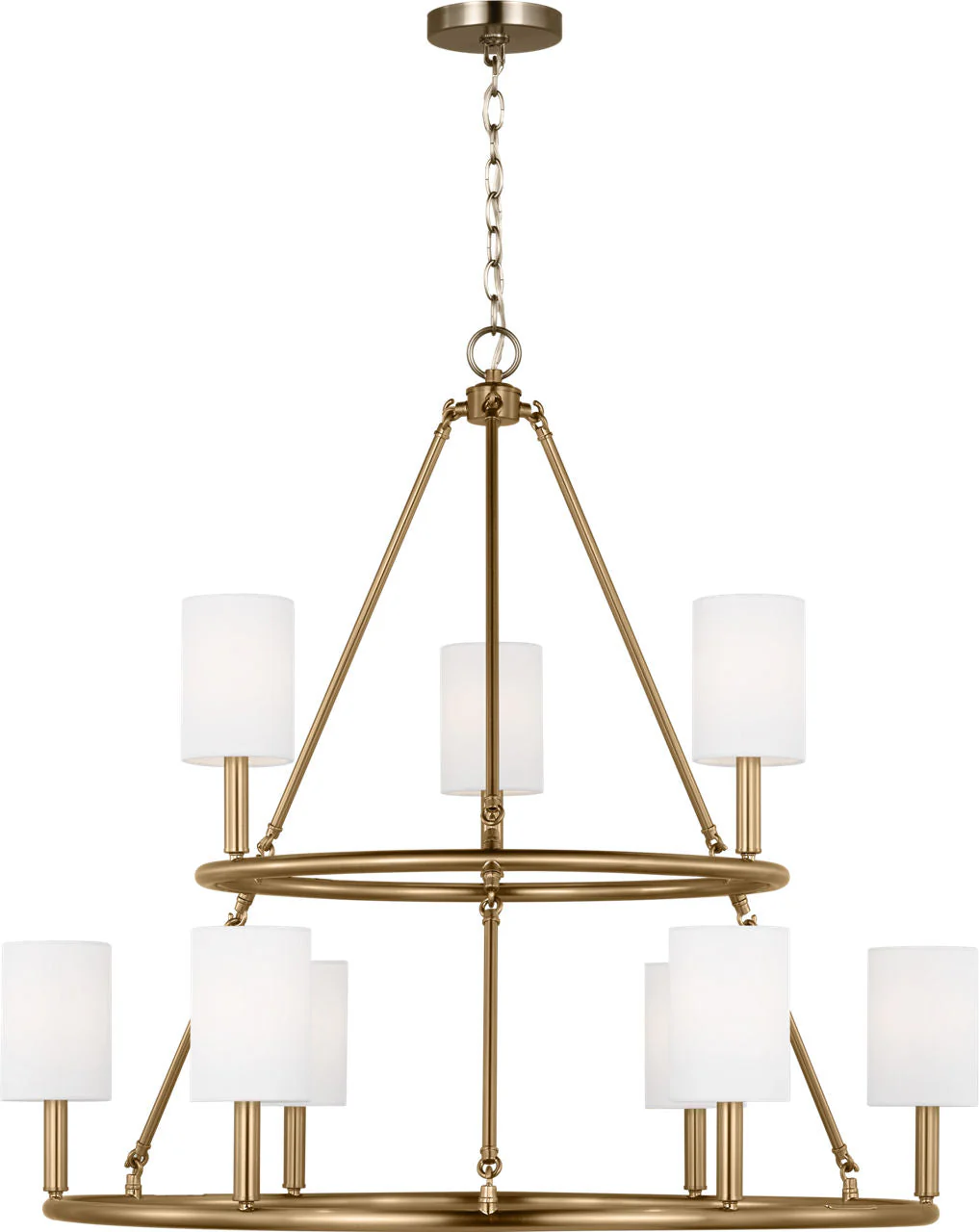 Egmont Extra Large Chandelier Satin Brass - Image 2
