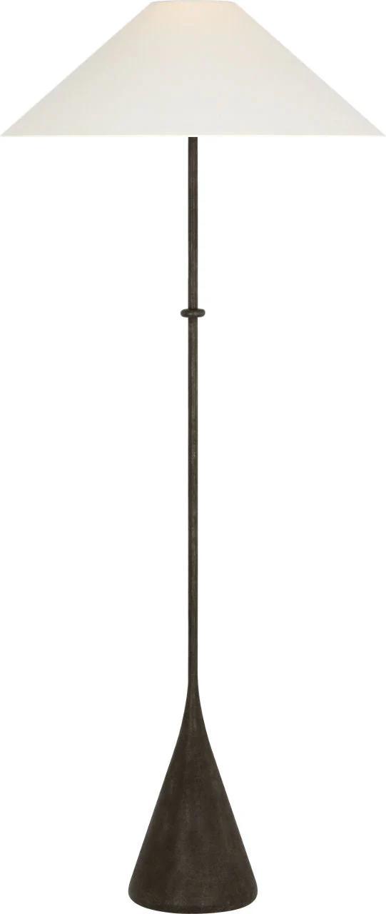 Zealous 62" Floor Lamp | Garden Bronze | Linen Shade - Image 2