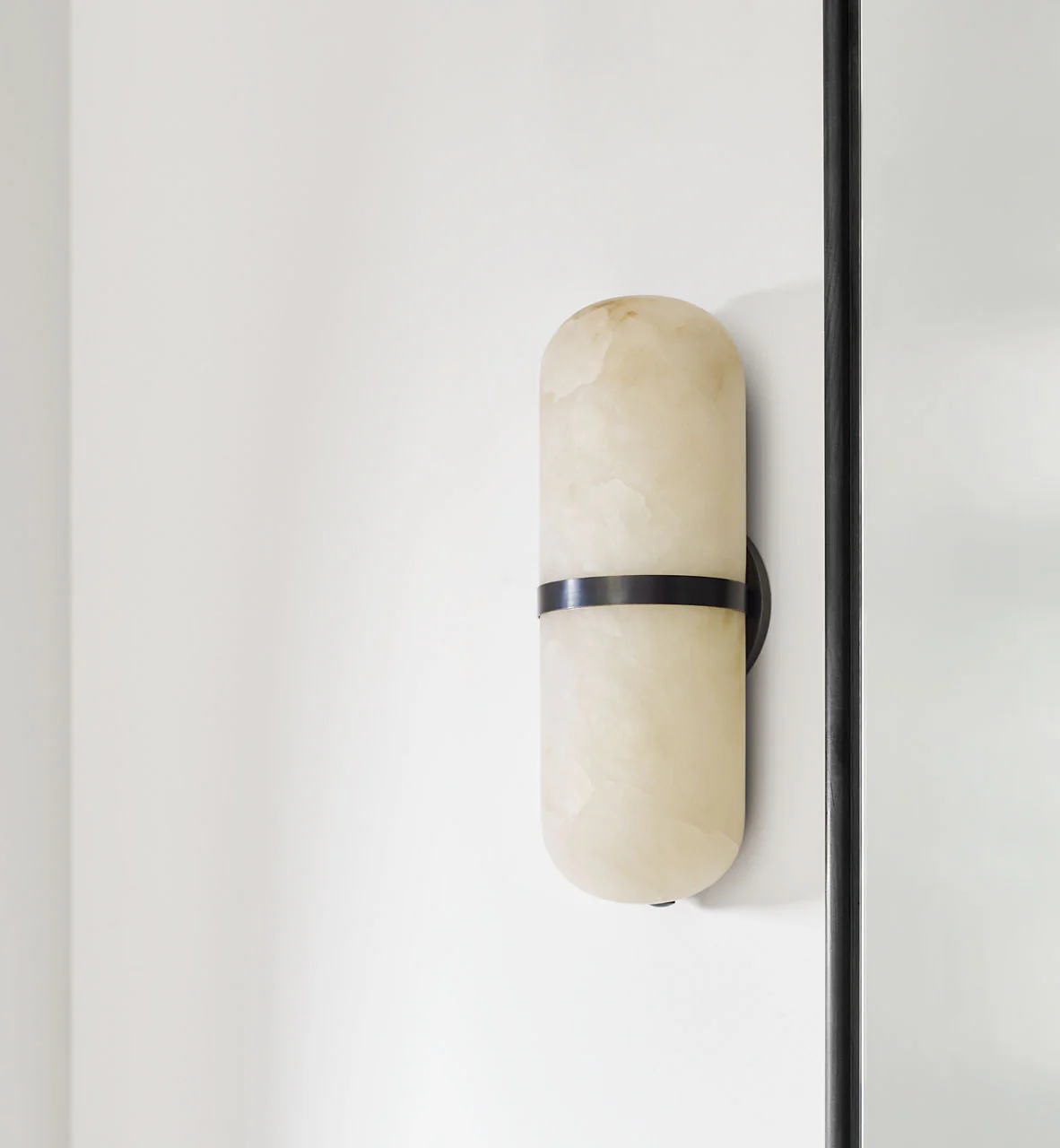 Melange Pill Form Sconce | Bronze | Alabaster - Image 3