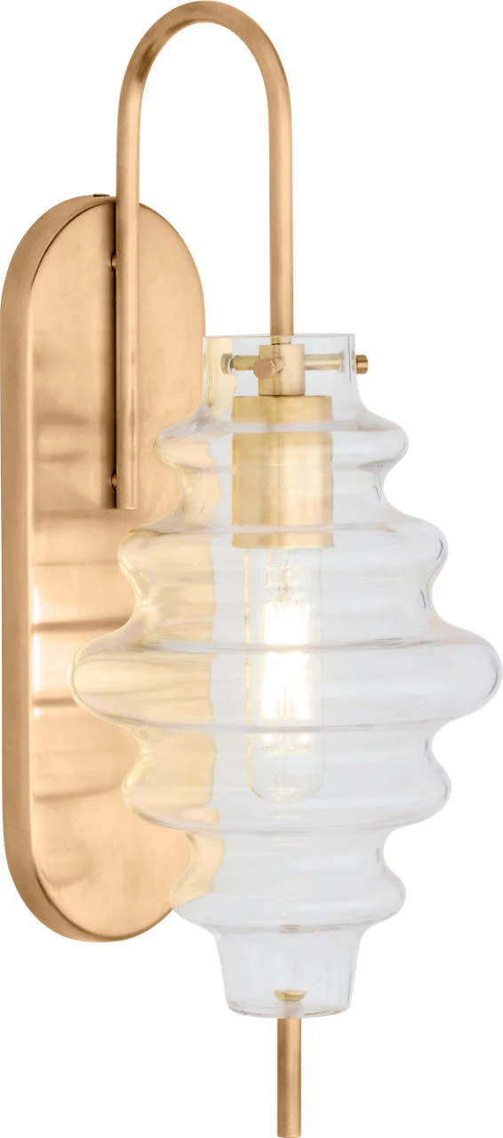 Tableau Large Sconce | Antique-Burnished Brass | Clear Glass - Image 1
