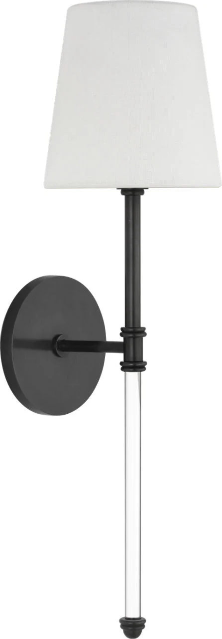 Camille 20" Cordless Sconce | Bronze | Linen Shade - Image 2
