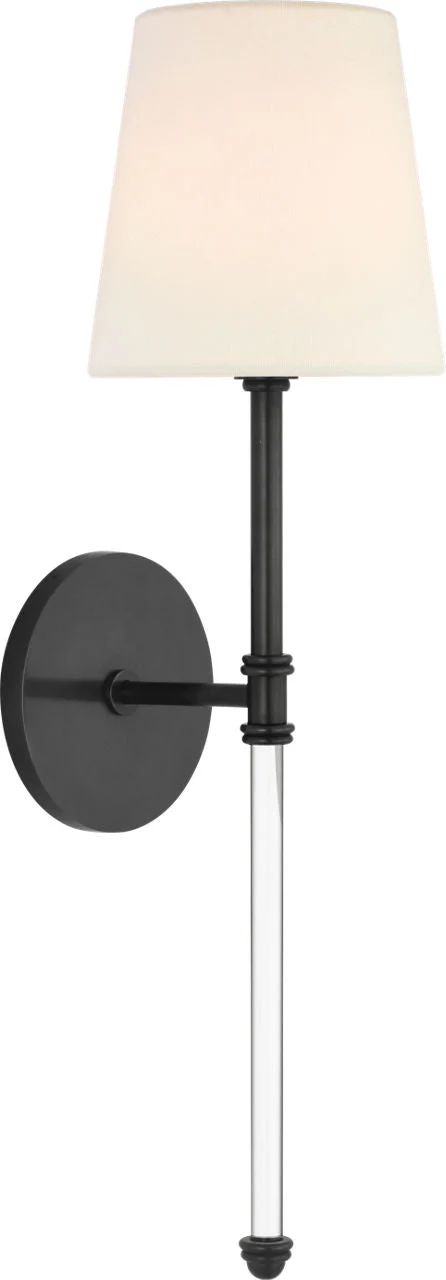 Camille 20" Cordless Sconce | Bronze | Linen Shade - Image 3