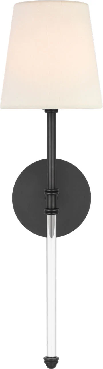 Camille 20" Cordless Sconce | Bronze | Linen Shade - Image 1