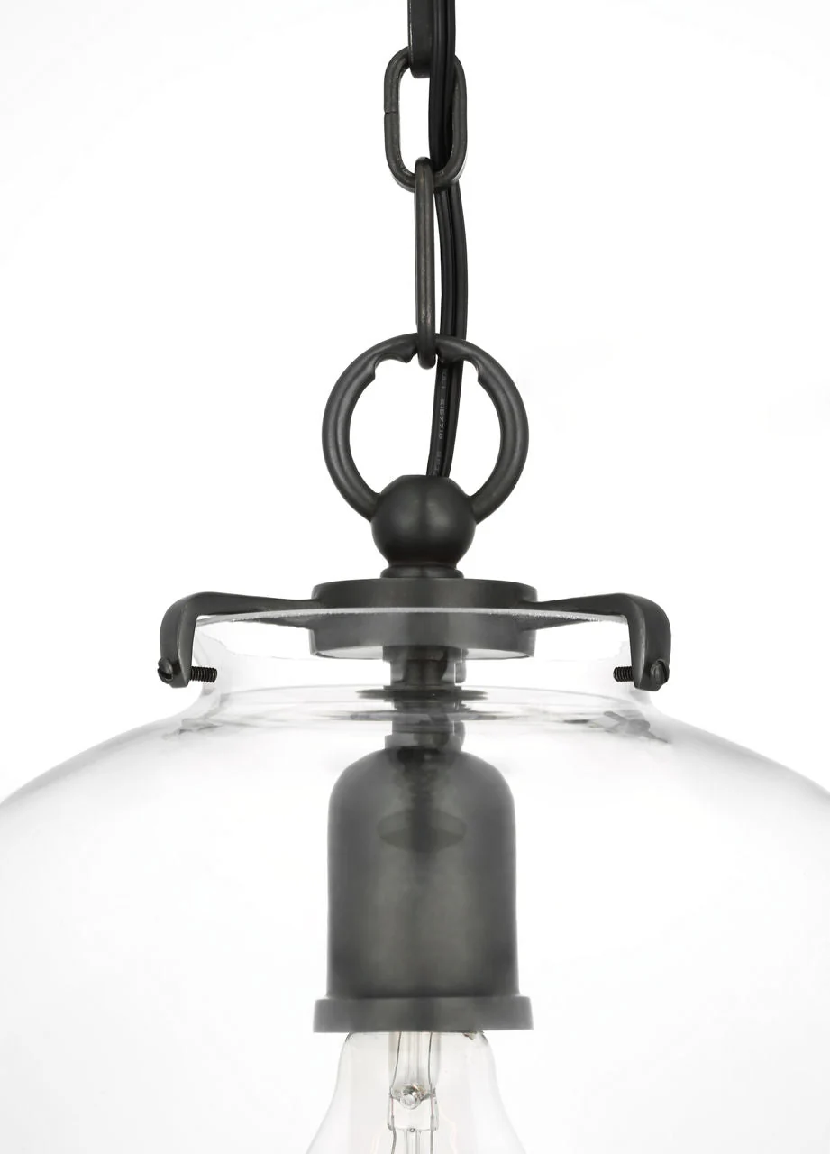 Katie Globe Pendant | Bronze | Clear Glass - Image 2