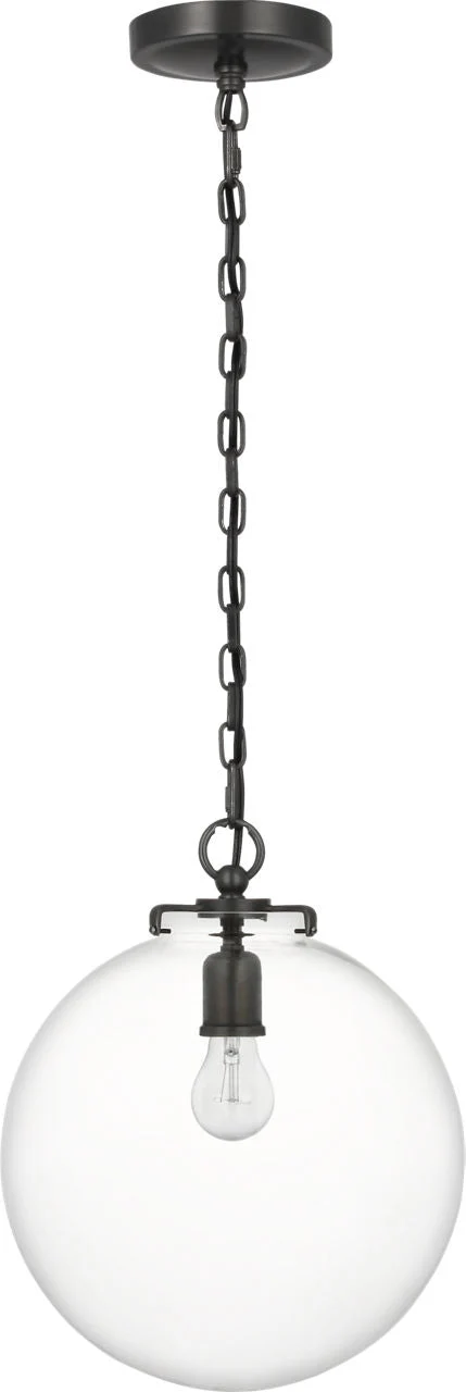 Katie Globe Pendant | Bronze | Clear Glass - Image 3