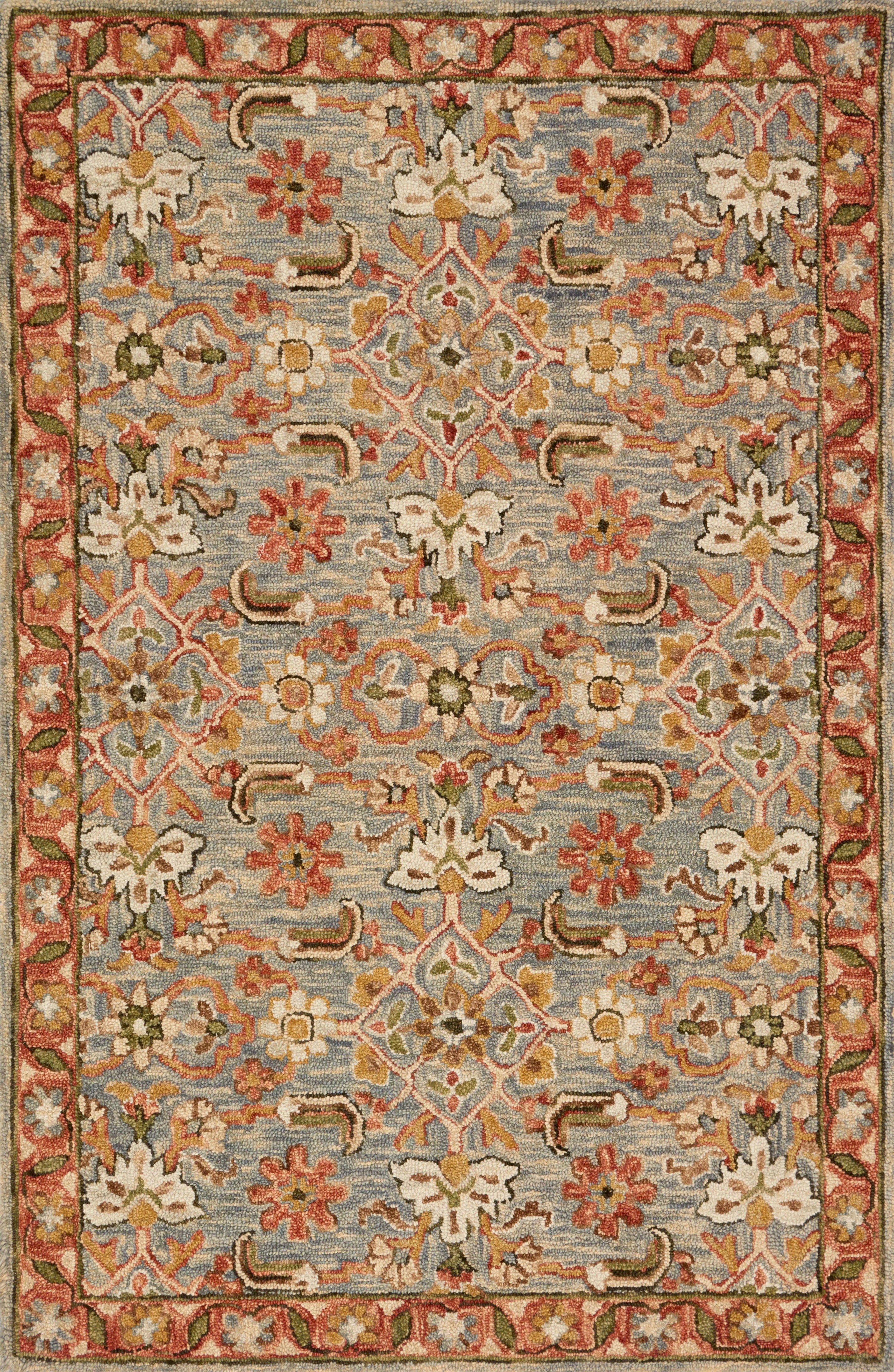 Loloi | Victoria Collection | Slate / Terracotta | VK-10 - Image 1
