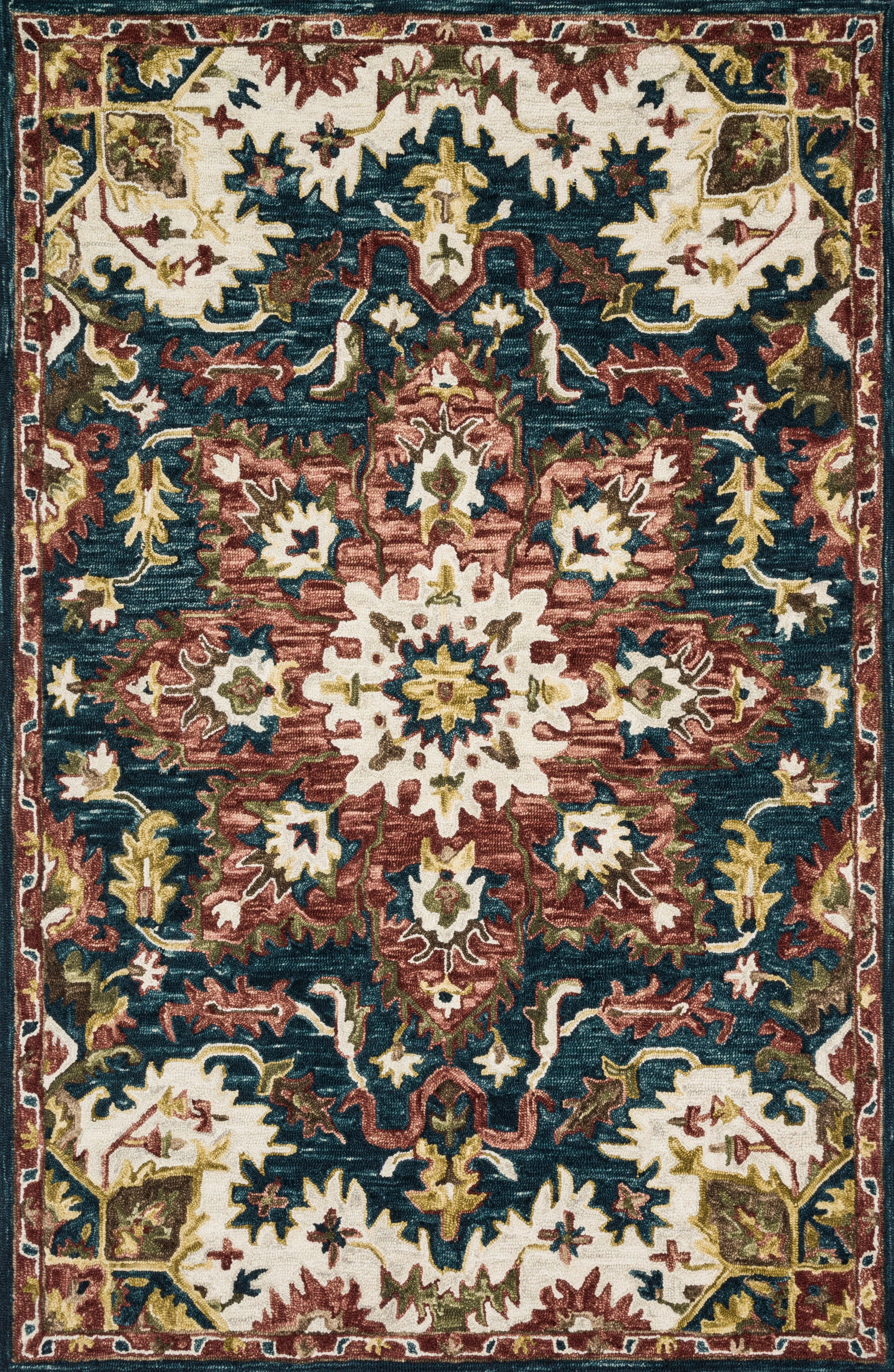 Loloi | Victoria Collection | Teal / Raspberry | VK-13 - Image 1