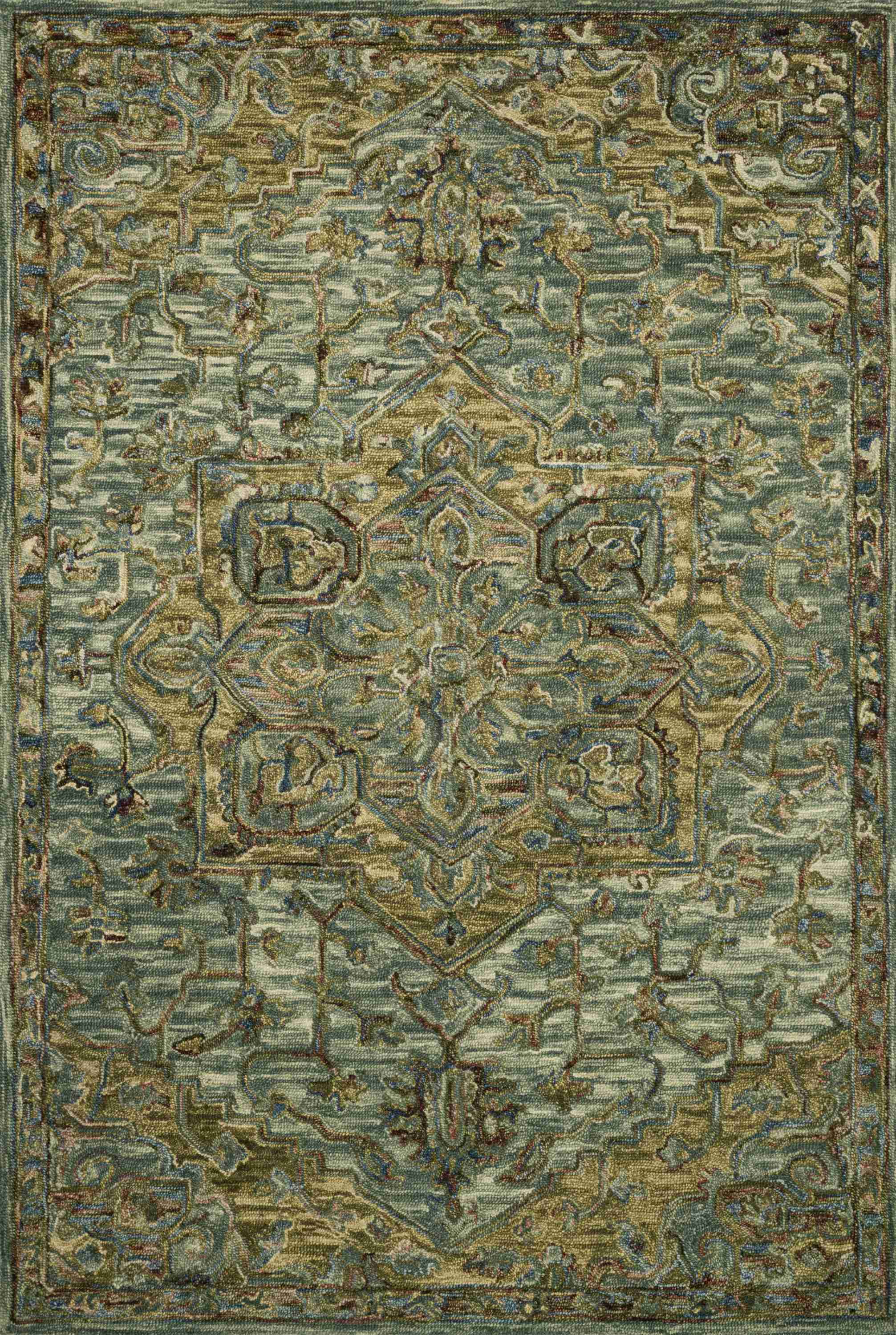 Loloi | Victoria Collection | Dark Green / Tobacco | VK-20 - Image 1
