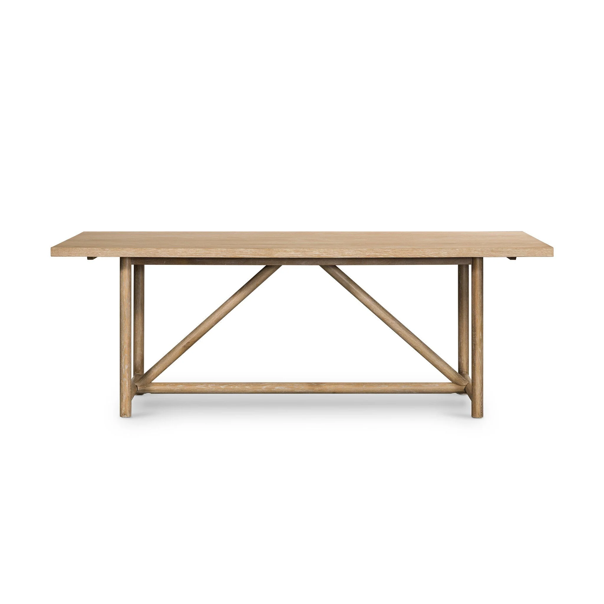Mika Dining Table - Whitewashed Oak Veneer - Image 1