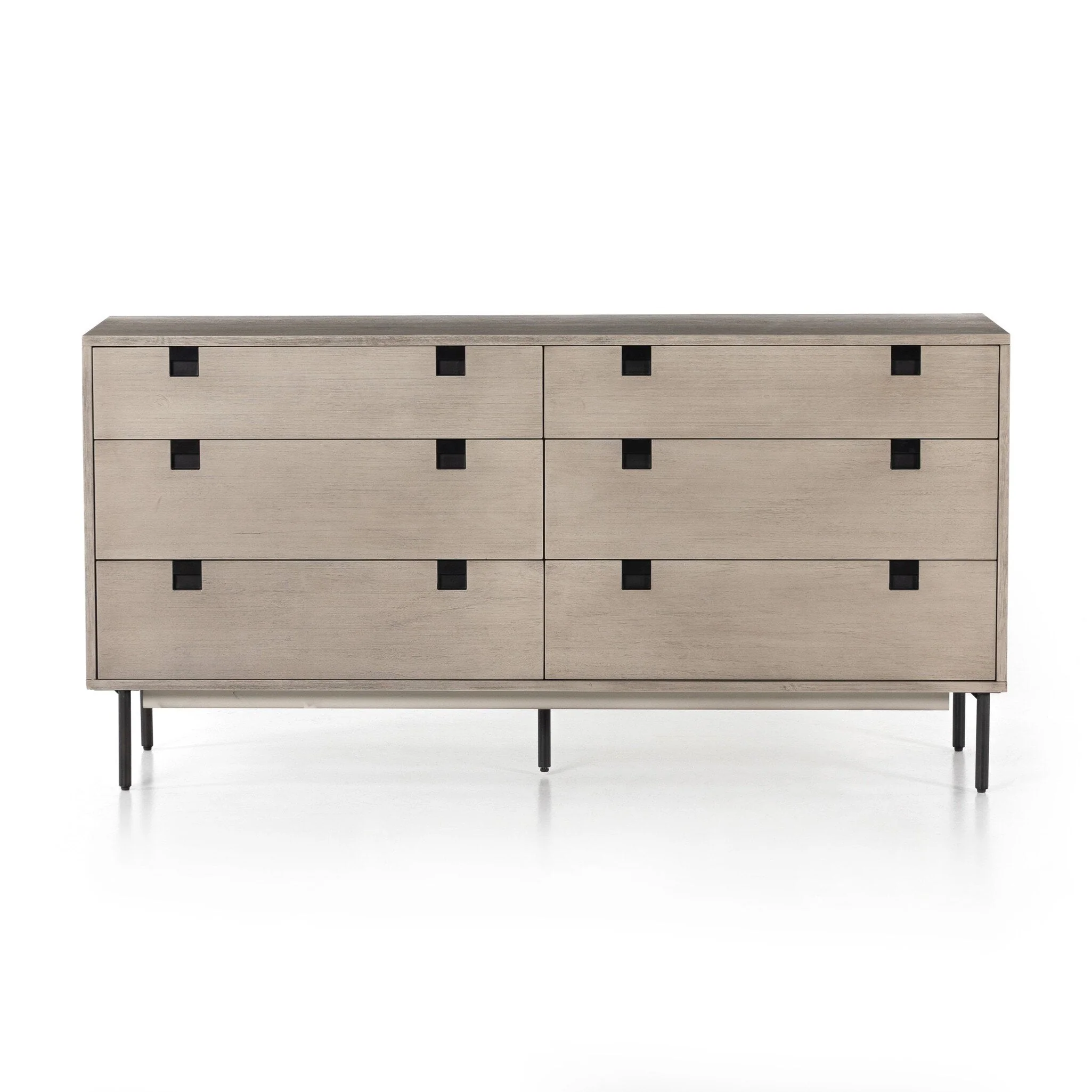Carly 6 Drawer Dresser – Grey Wash Veneer