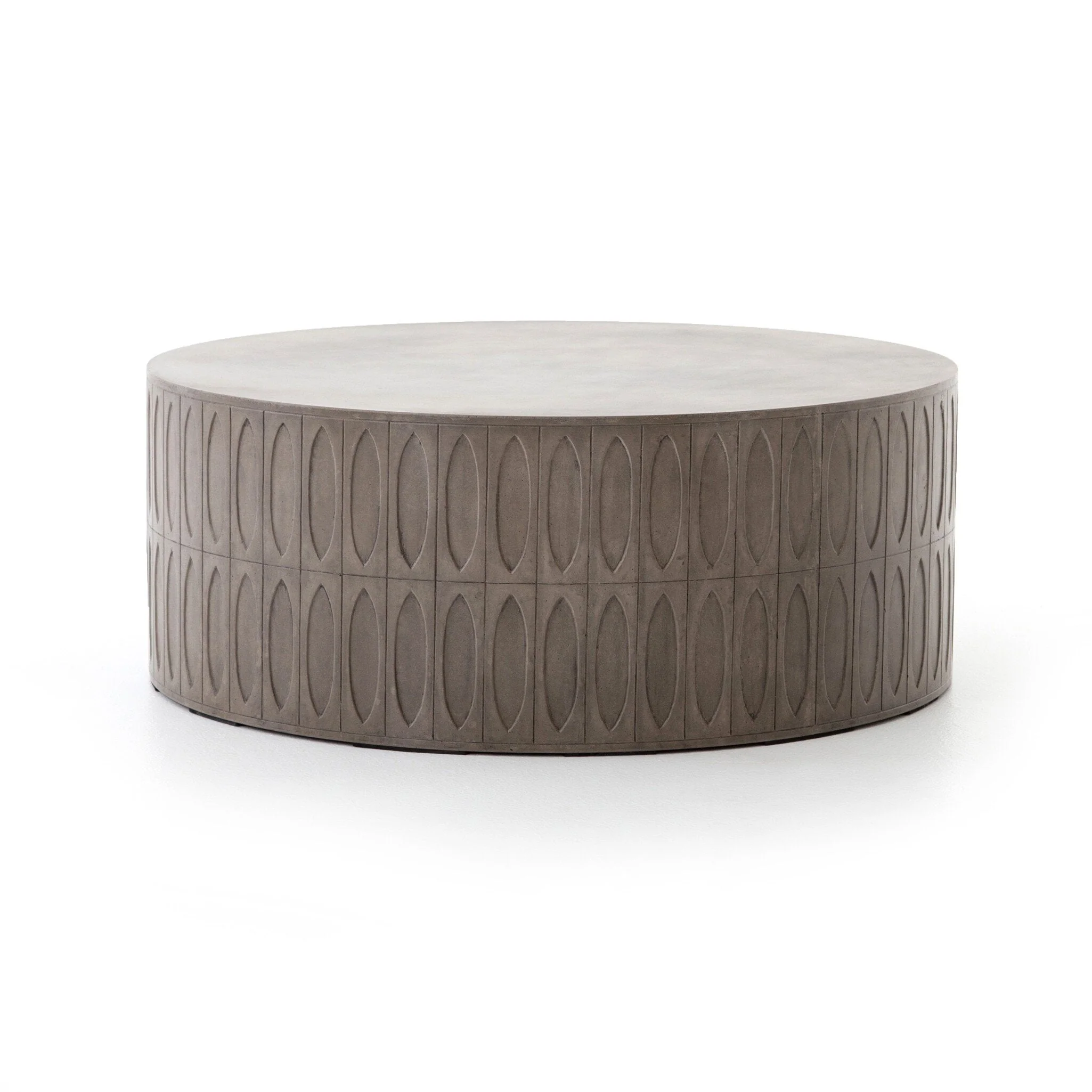Colorado Drum Coffee Table - Grey Concrete - Image 1