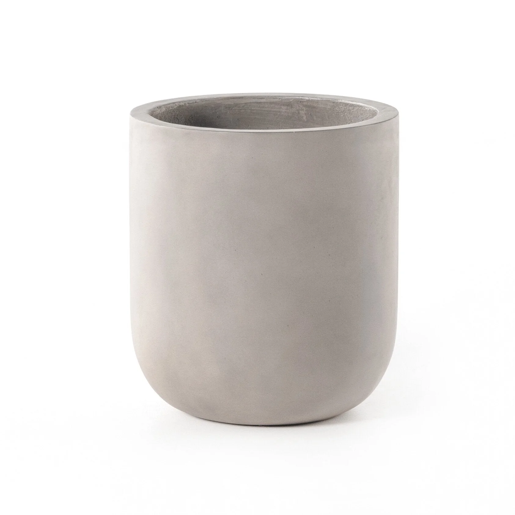 Ivan Round Planter - Grey Concrete - Image 1